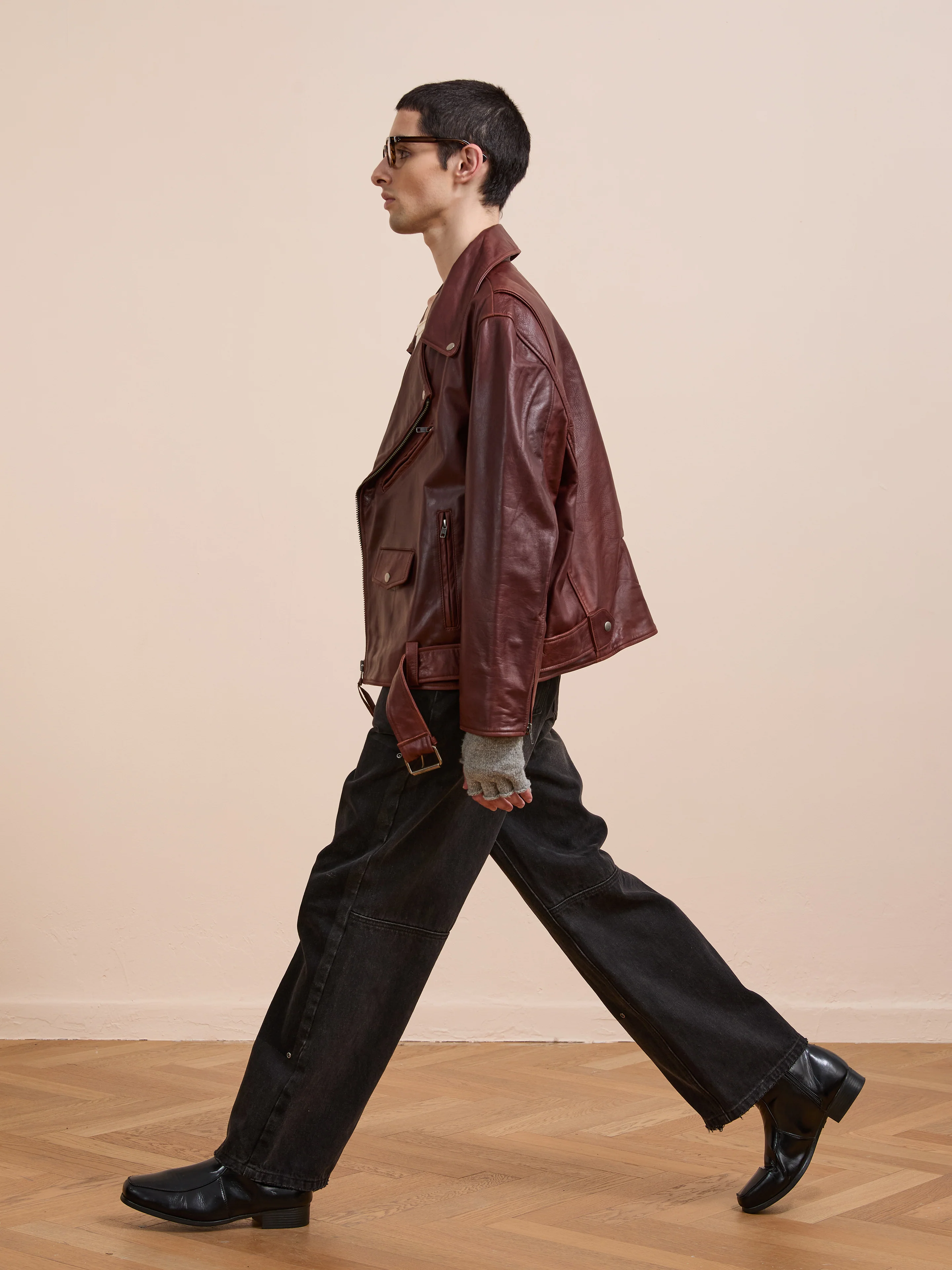 Leather Biker Jacket - Image 10