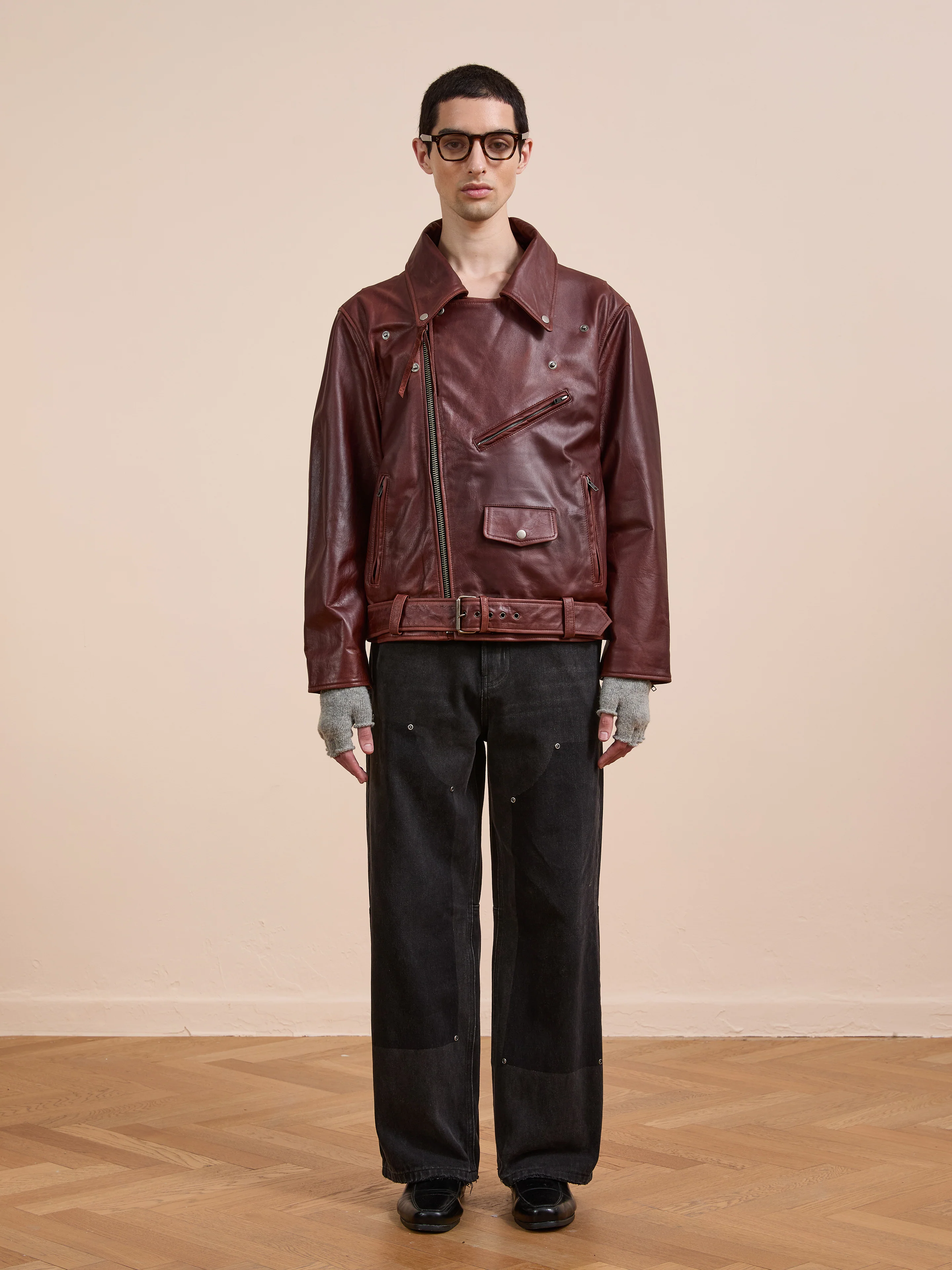 Leather Biker Jacket - Image 12