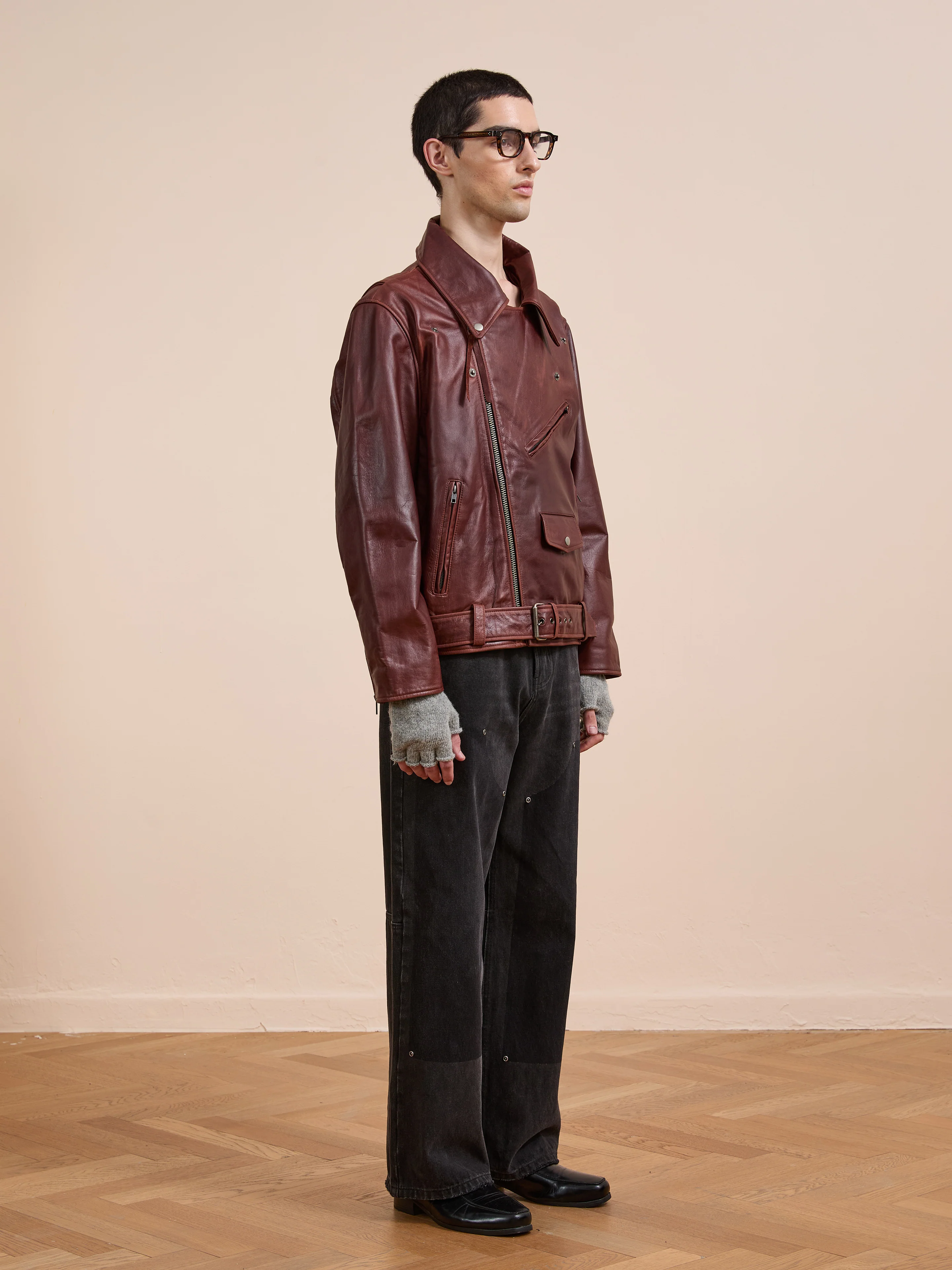 Leather Biker Jacket - Image 14