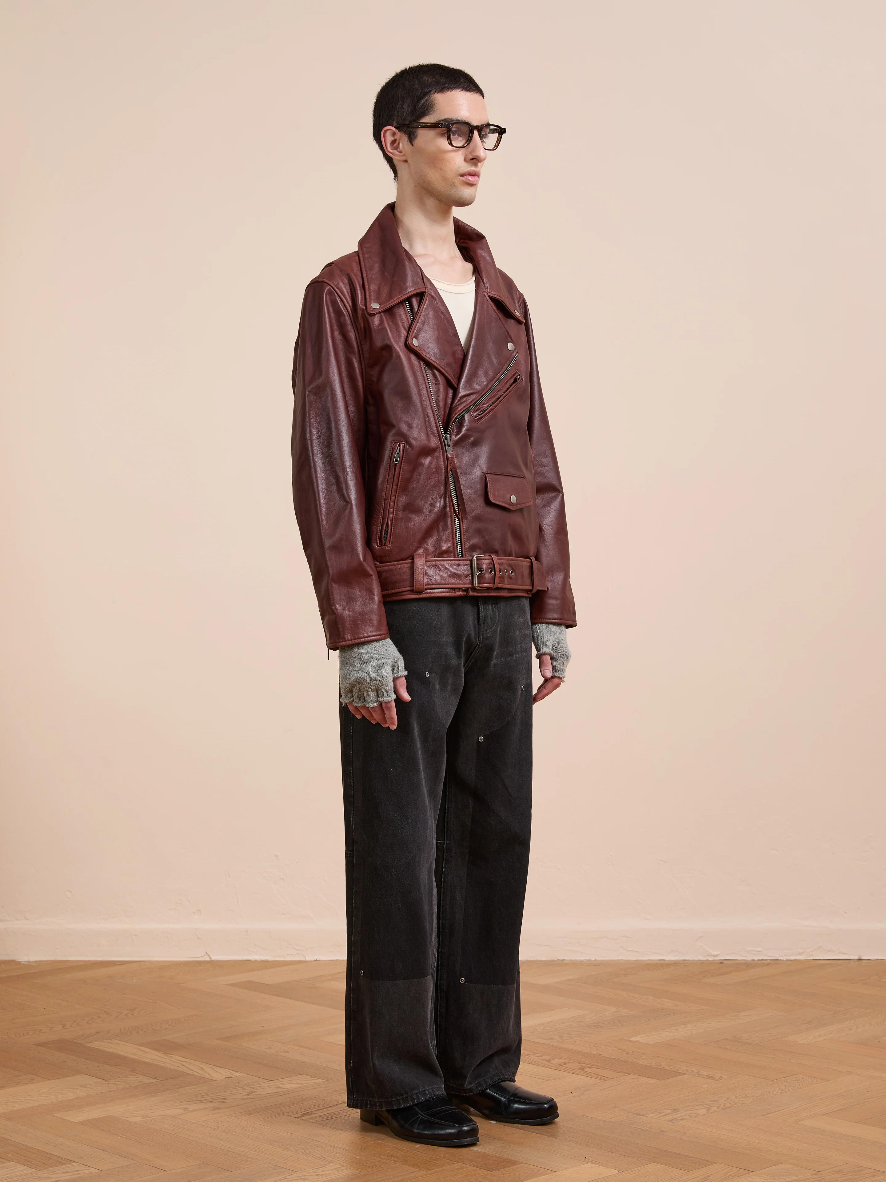 Leather Biker Jacket - Image 16