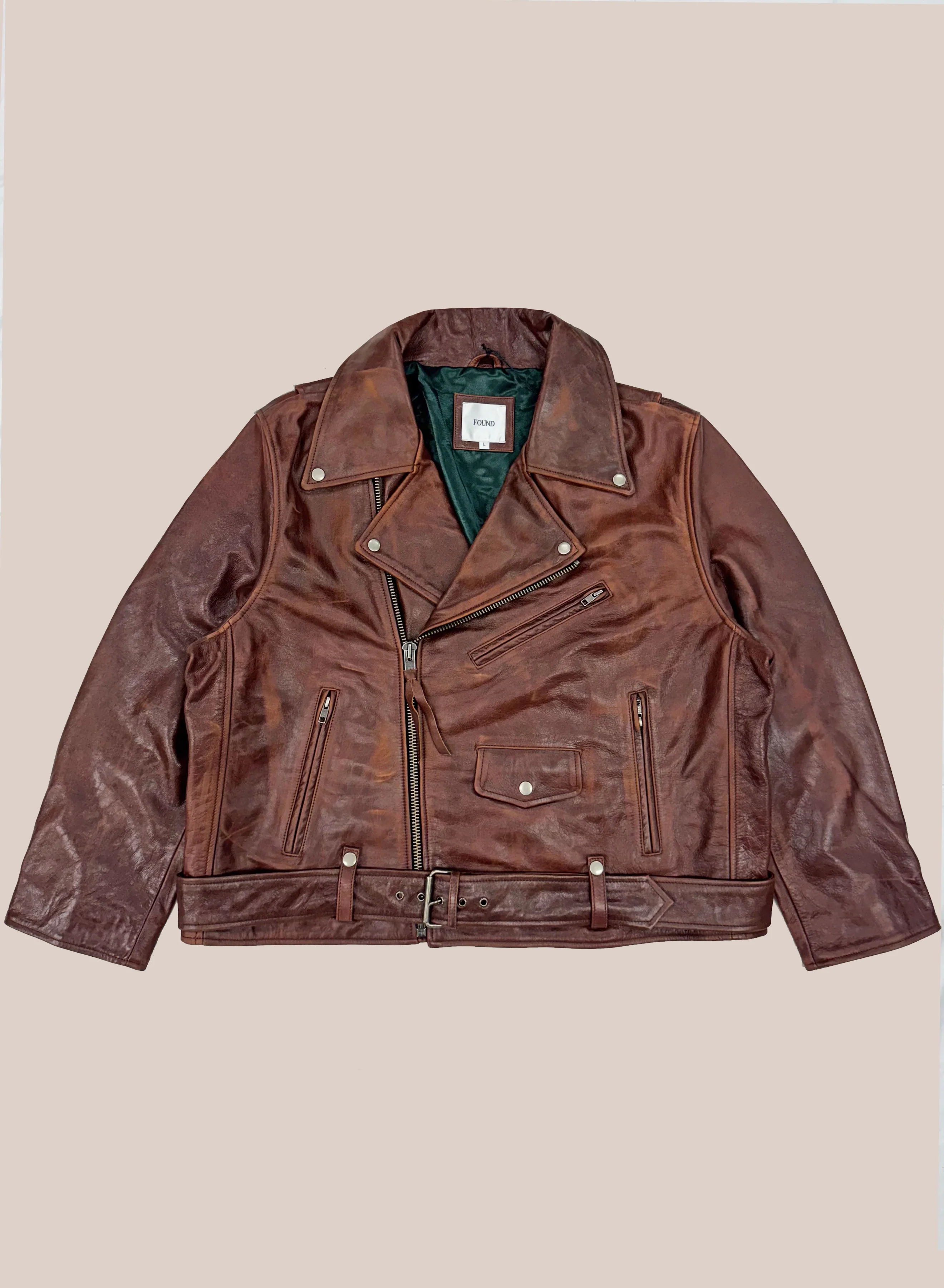 Leather Biker Jacket - Image 17