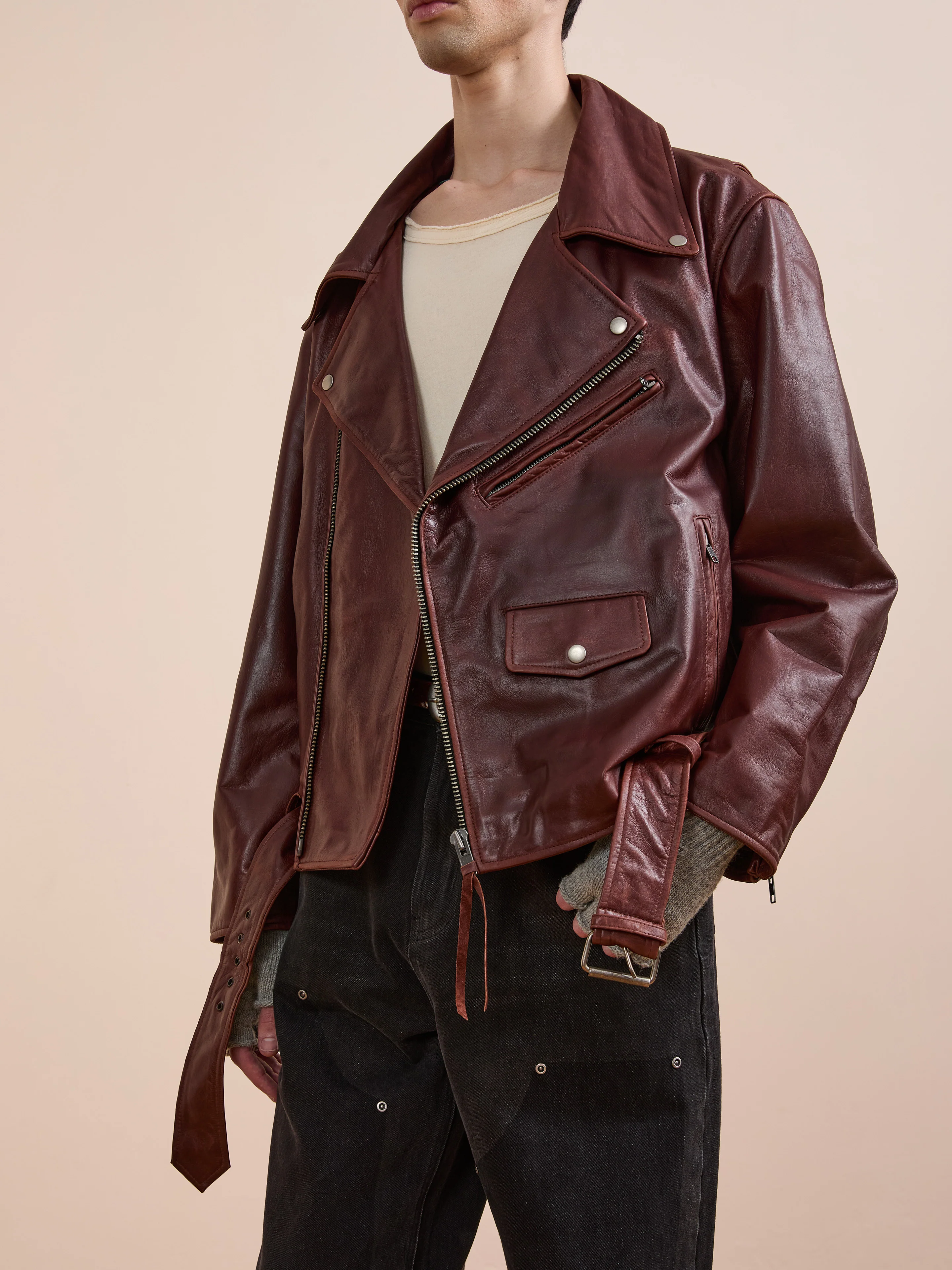 Leather Biker Jacket - Image 3