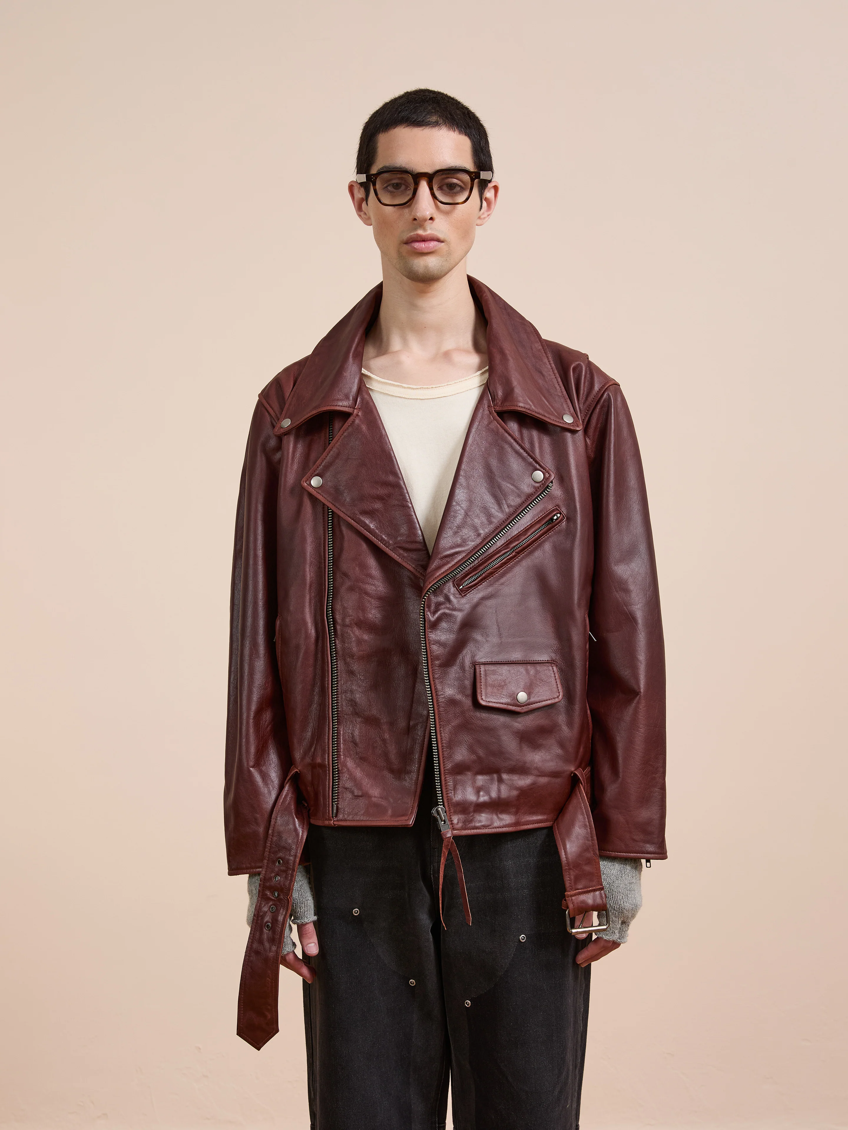 Leather Biker Jacket - Image 5