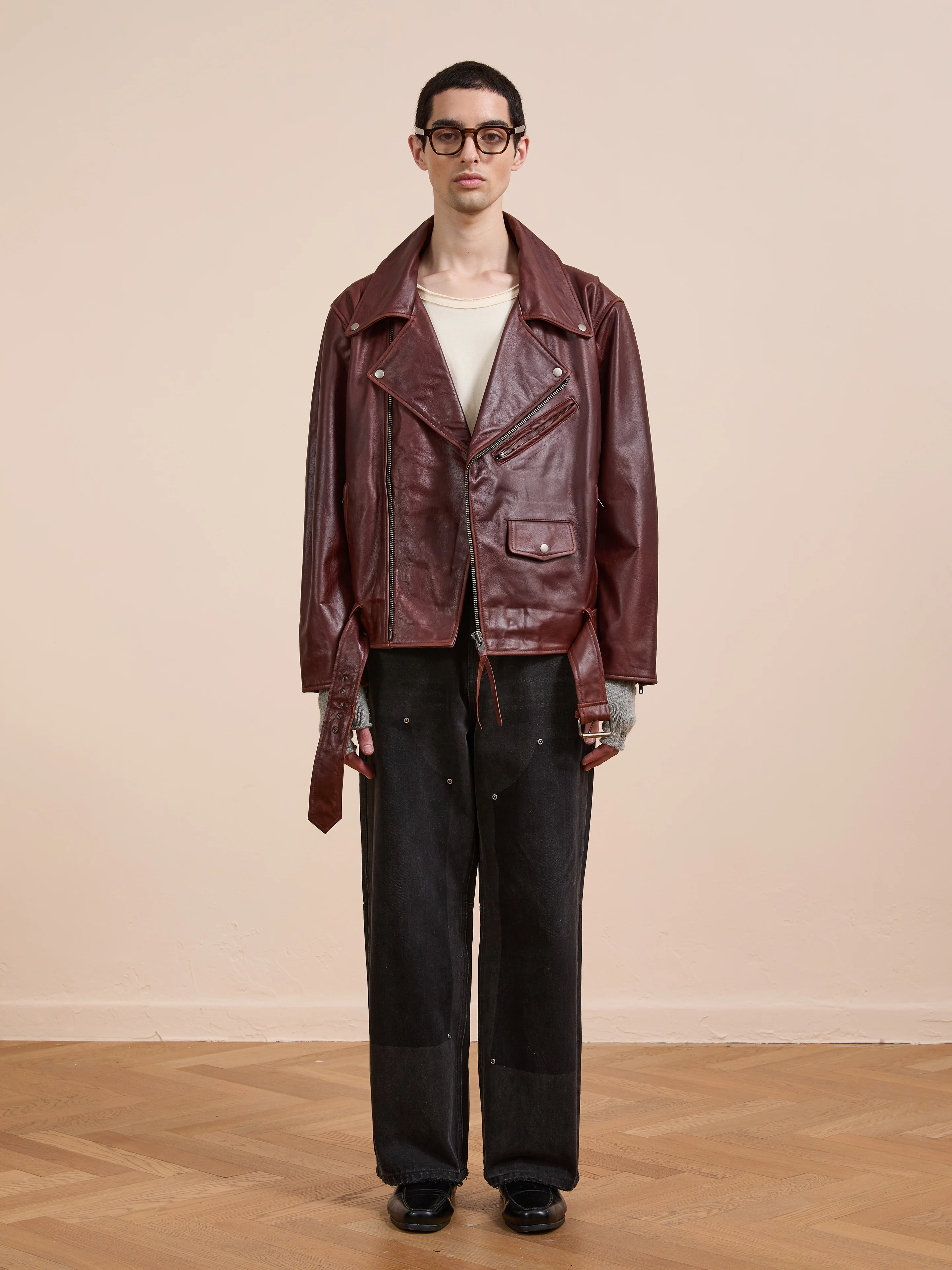 Leather Biker Jacket - Image 8