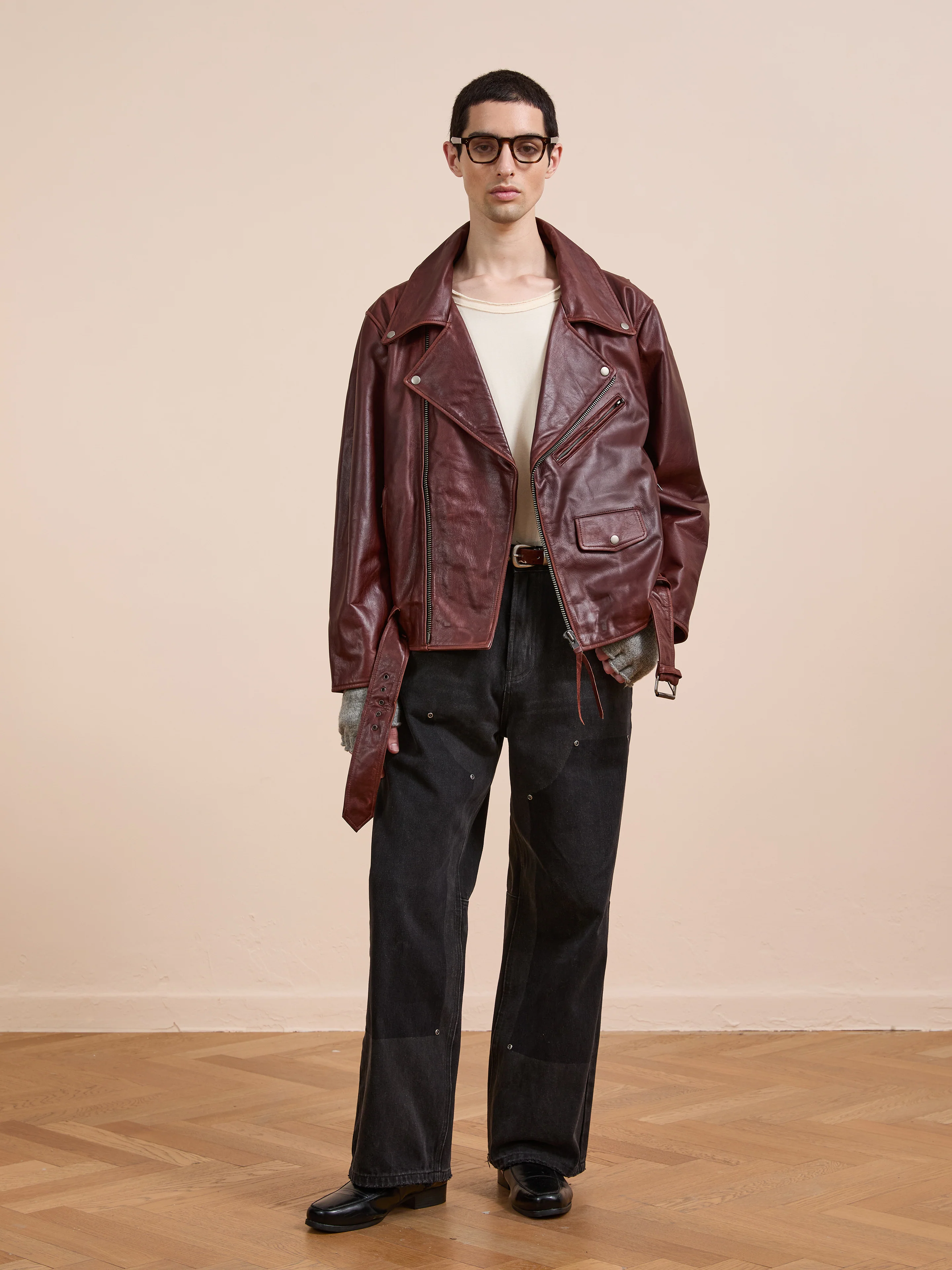 Leather Biker Jacket - Image 9