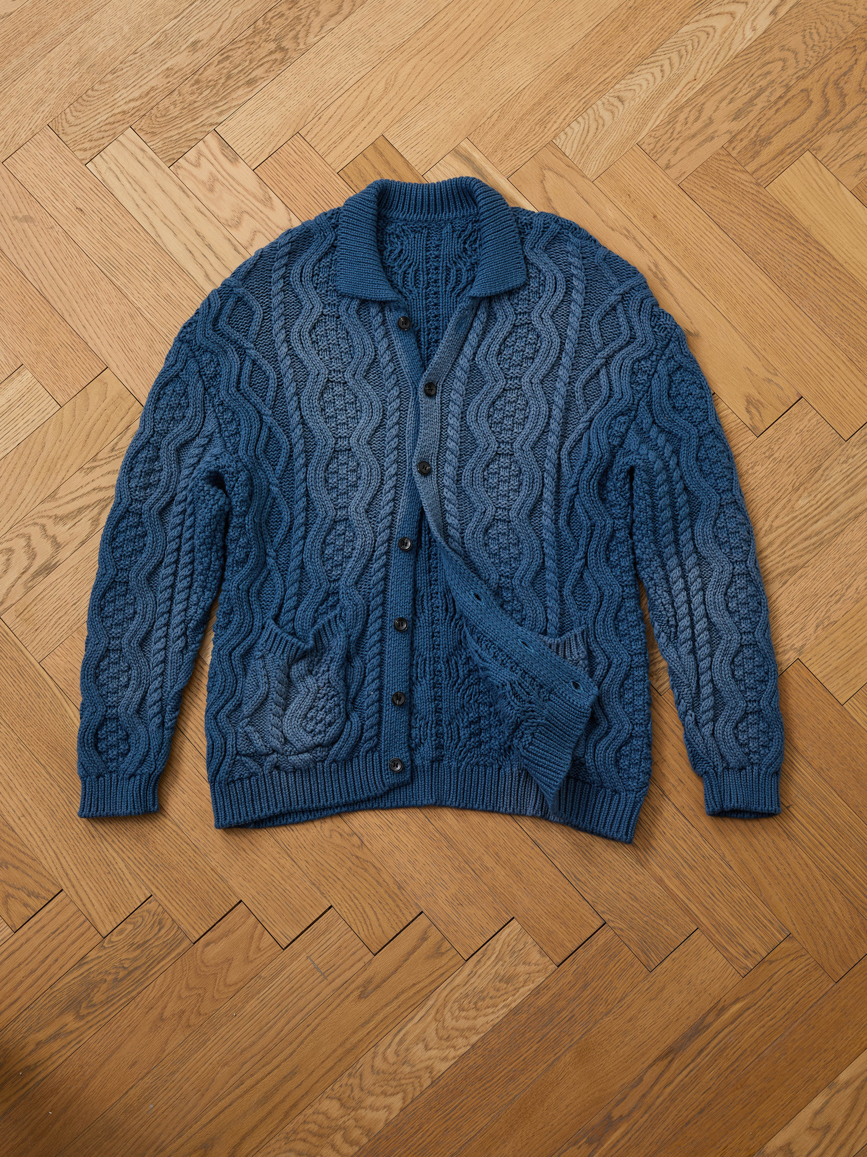 Cable Knit Buttoned Cardigan - Image 12