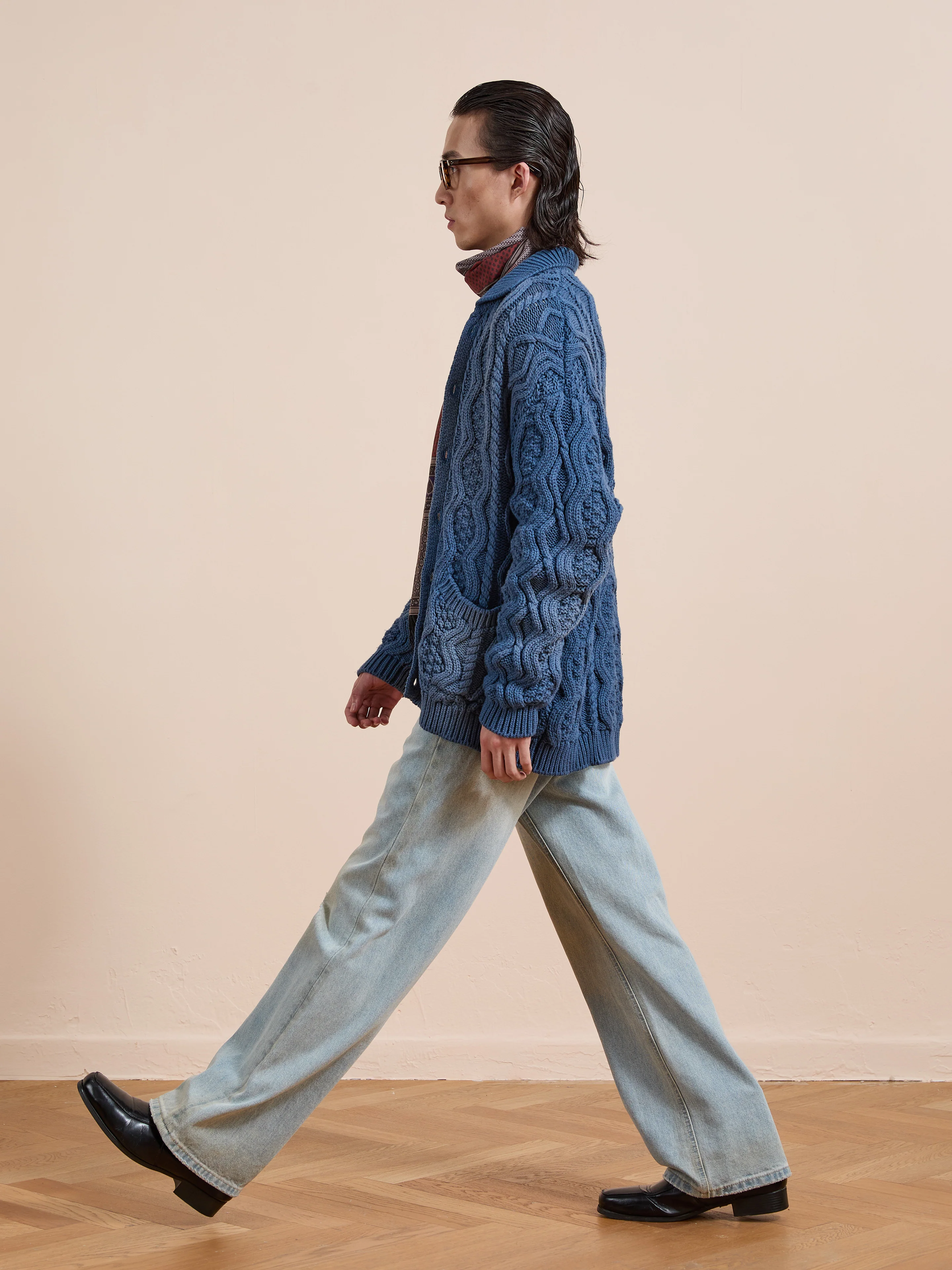 Cable Knit Buttoned Cardigan - Image 4