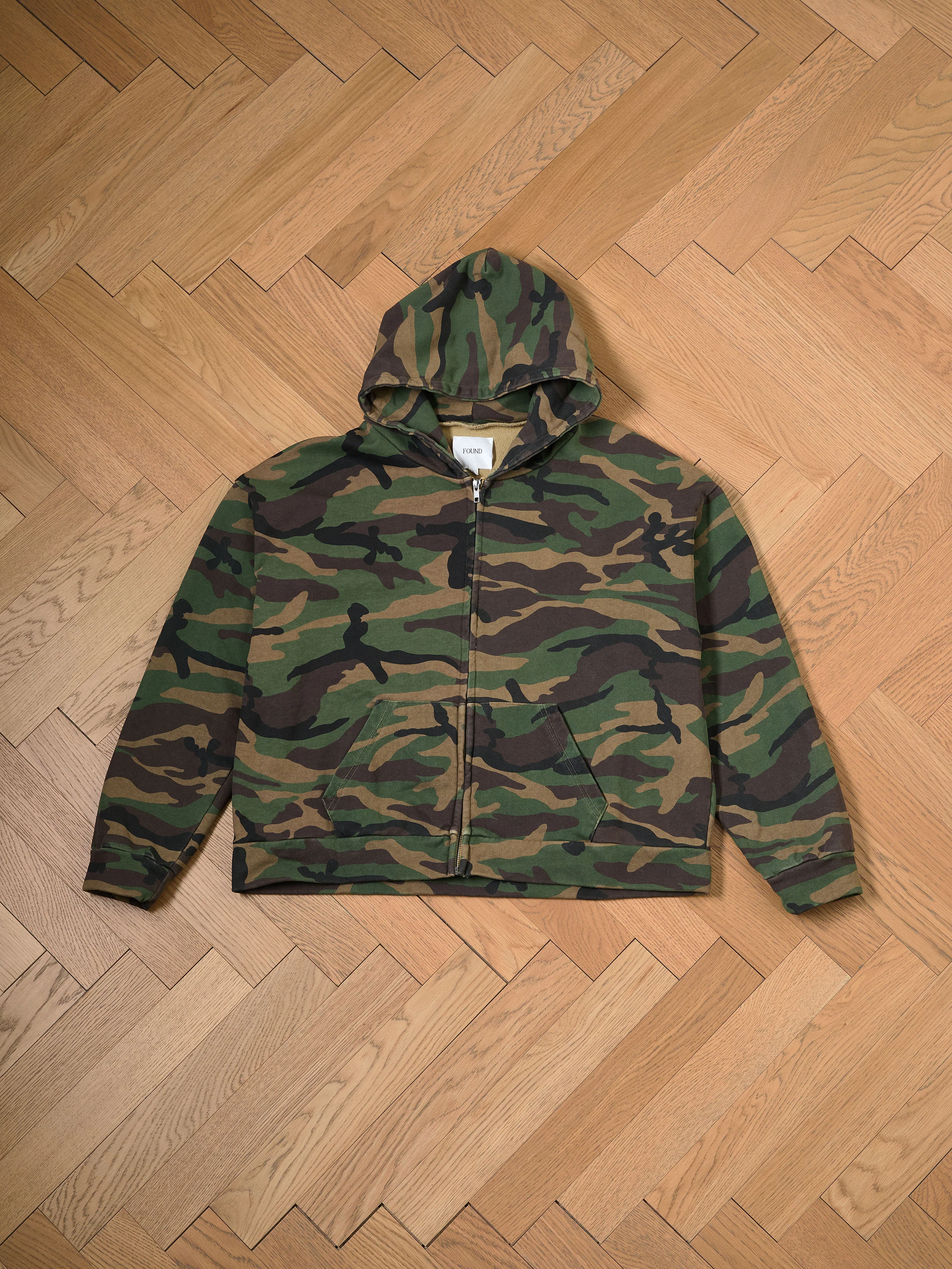 Washed Camouflage Zip Hoodie - Image 16