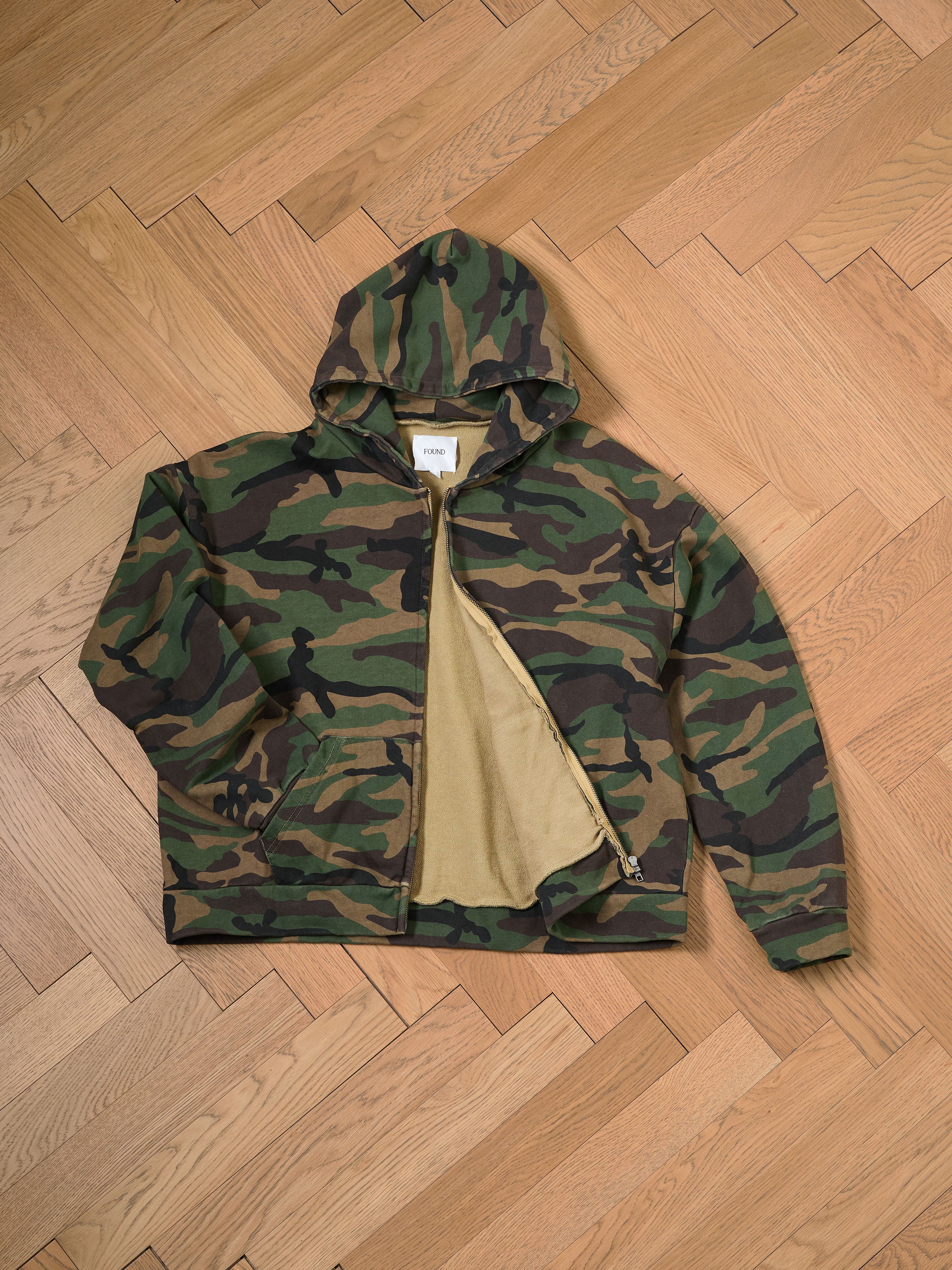 Washed Camouflage Zip Hoodie - Image 17