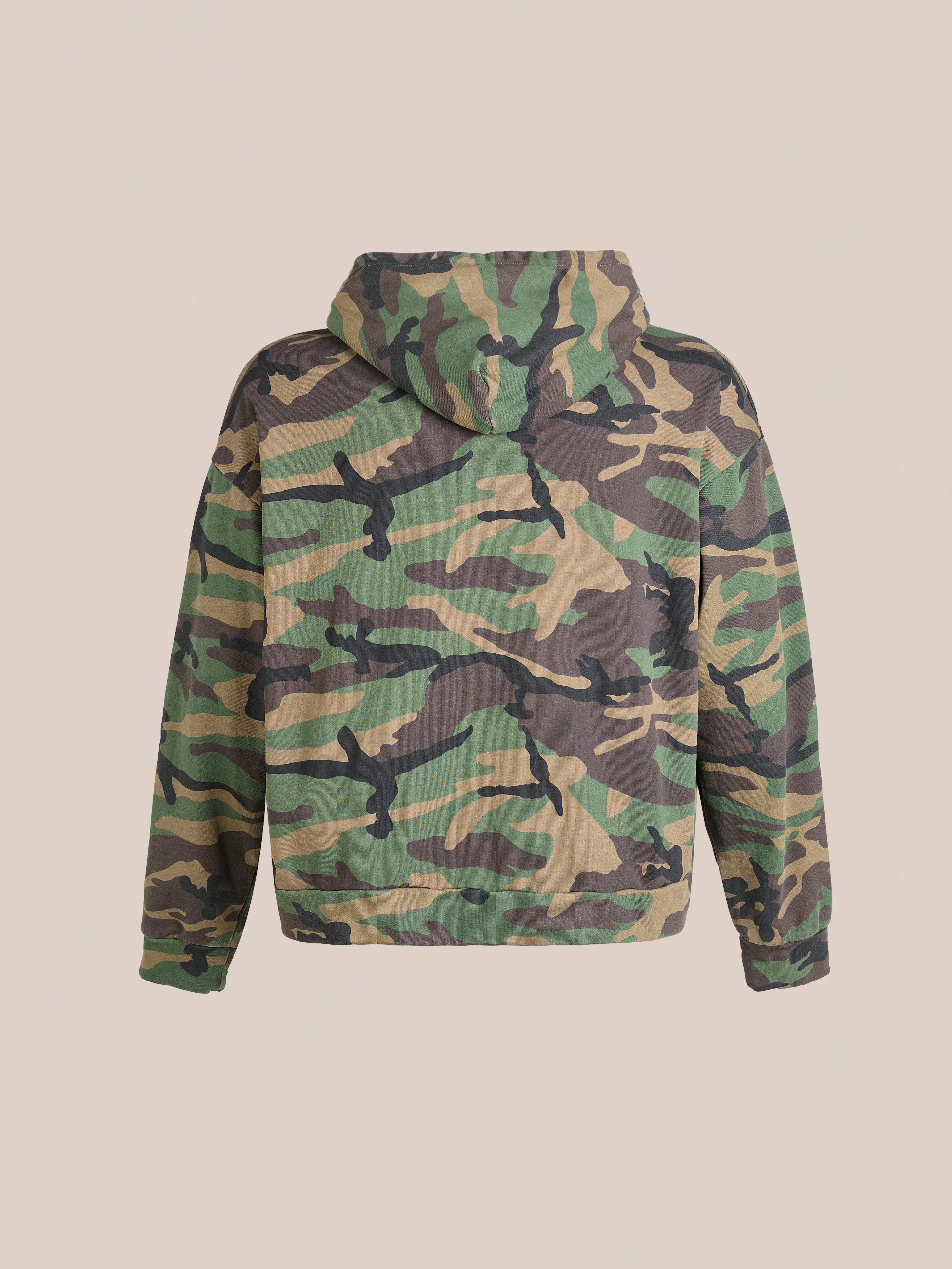 Washed Camouflage Zip Hoodie - Image 8