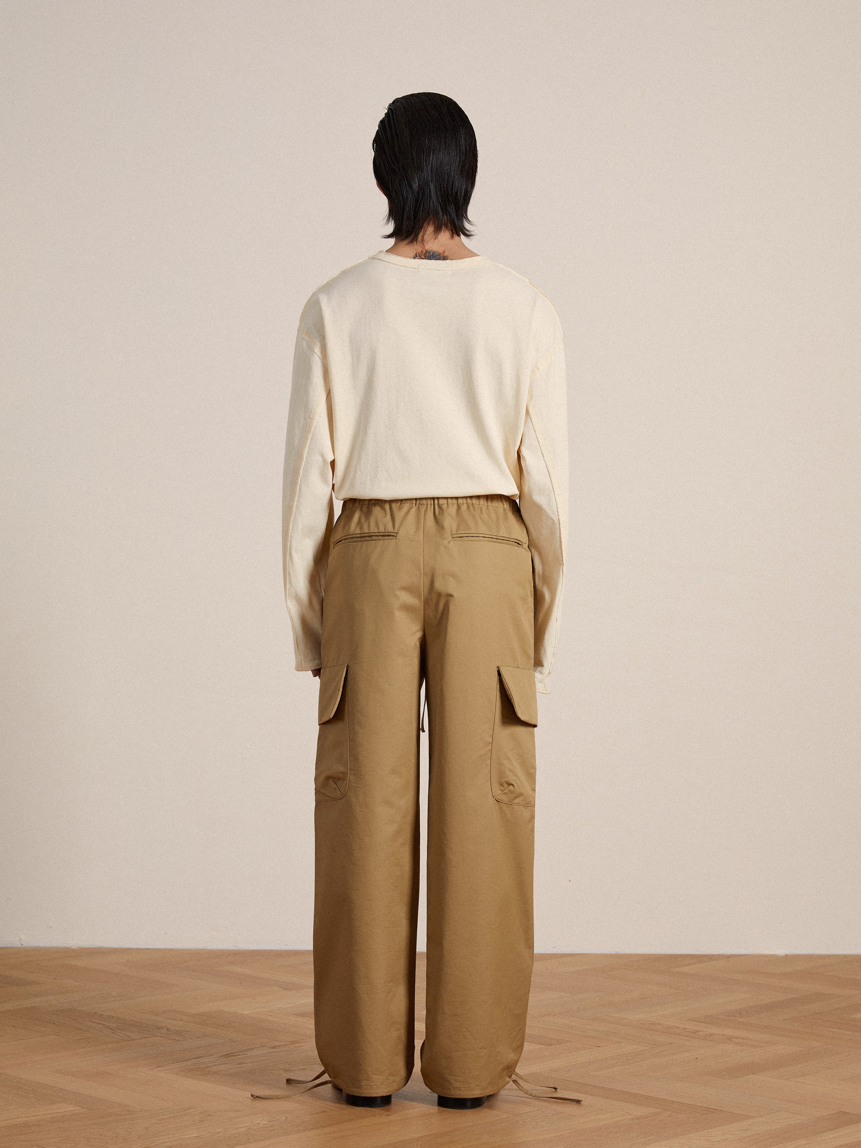 Twill Cargo Drawstring Pants - Image 8