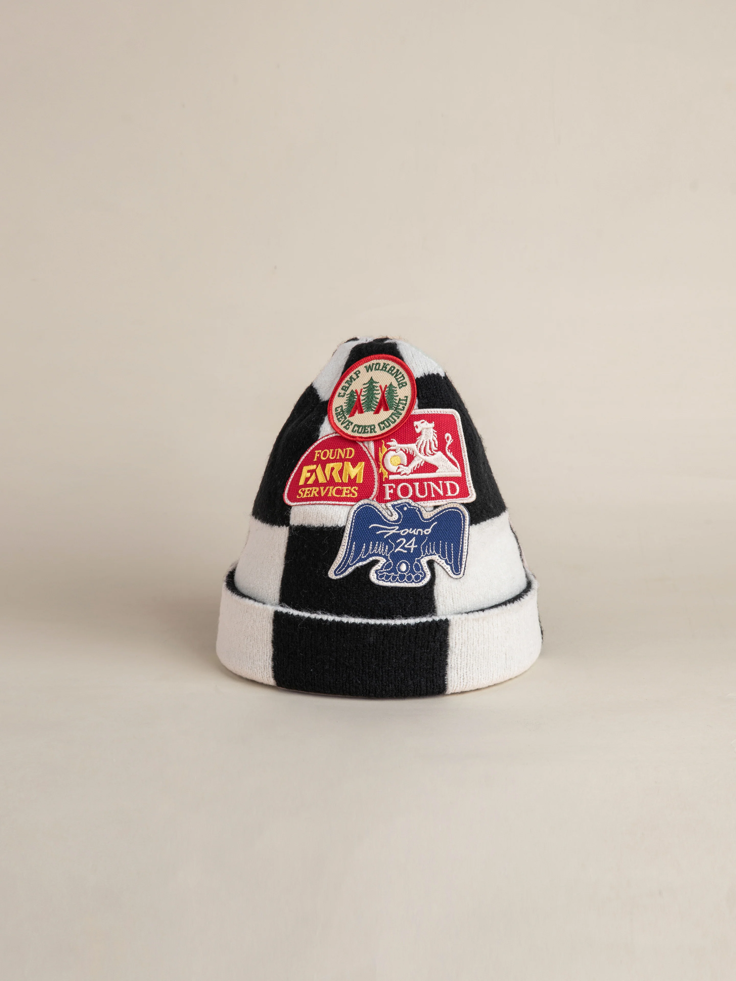 Check Multi Patch Beanie - Image 8