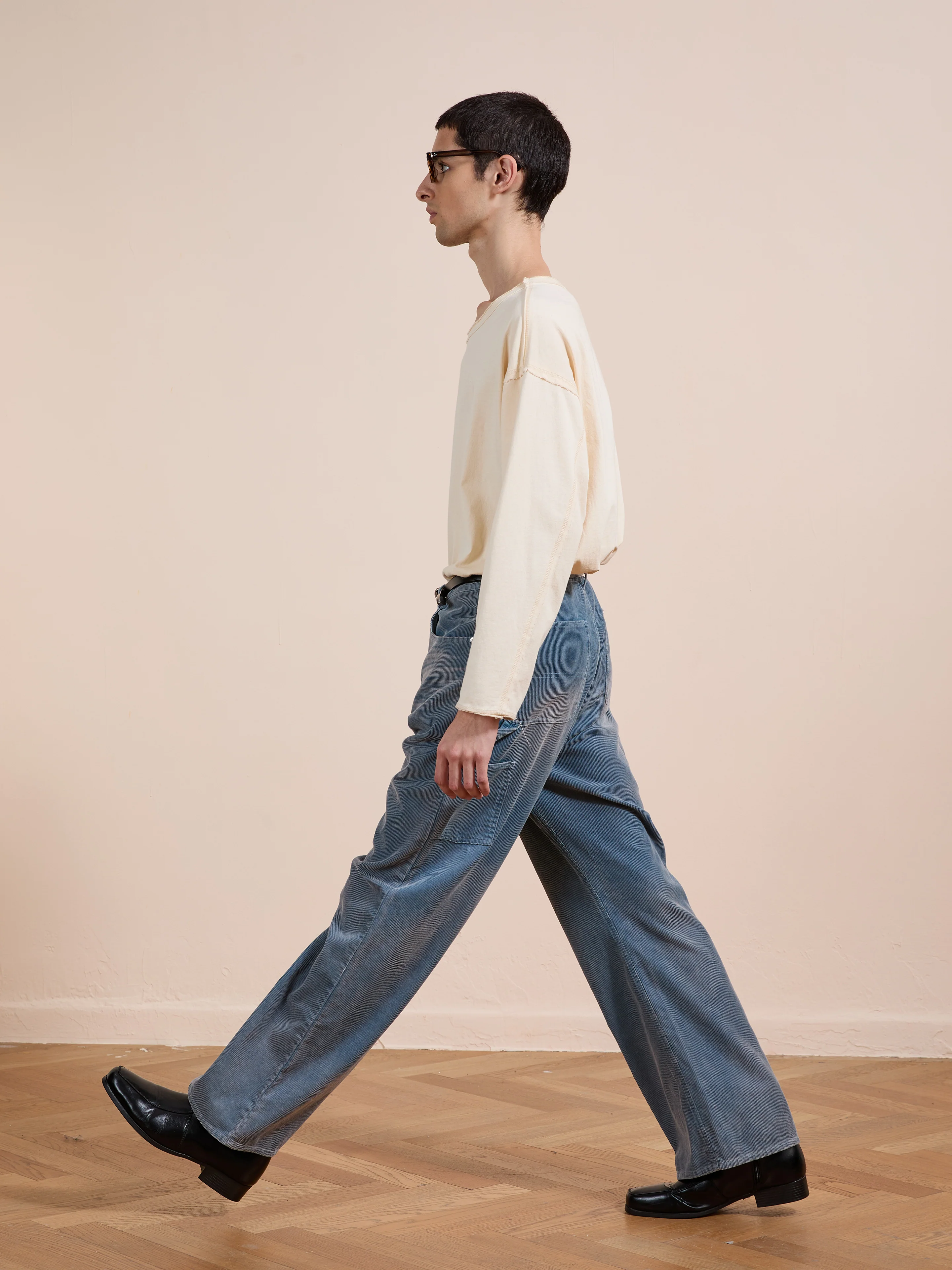 Corduroy Flare Work Pants - Image 15