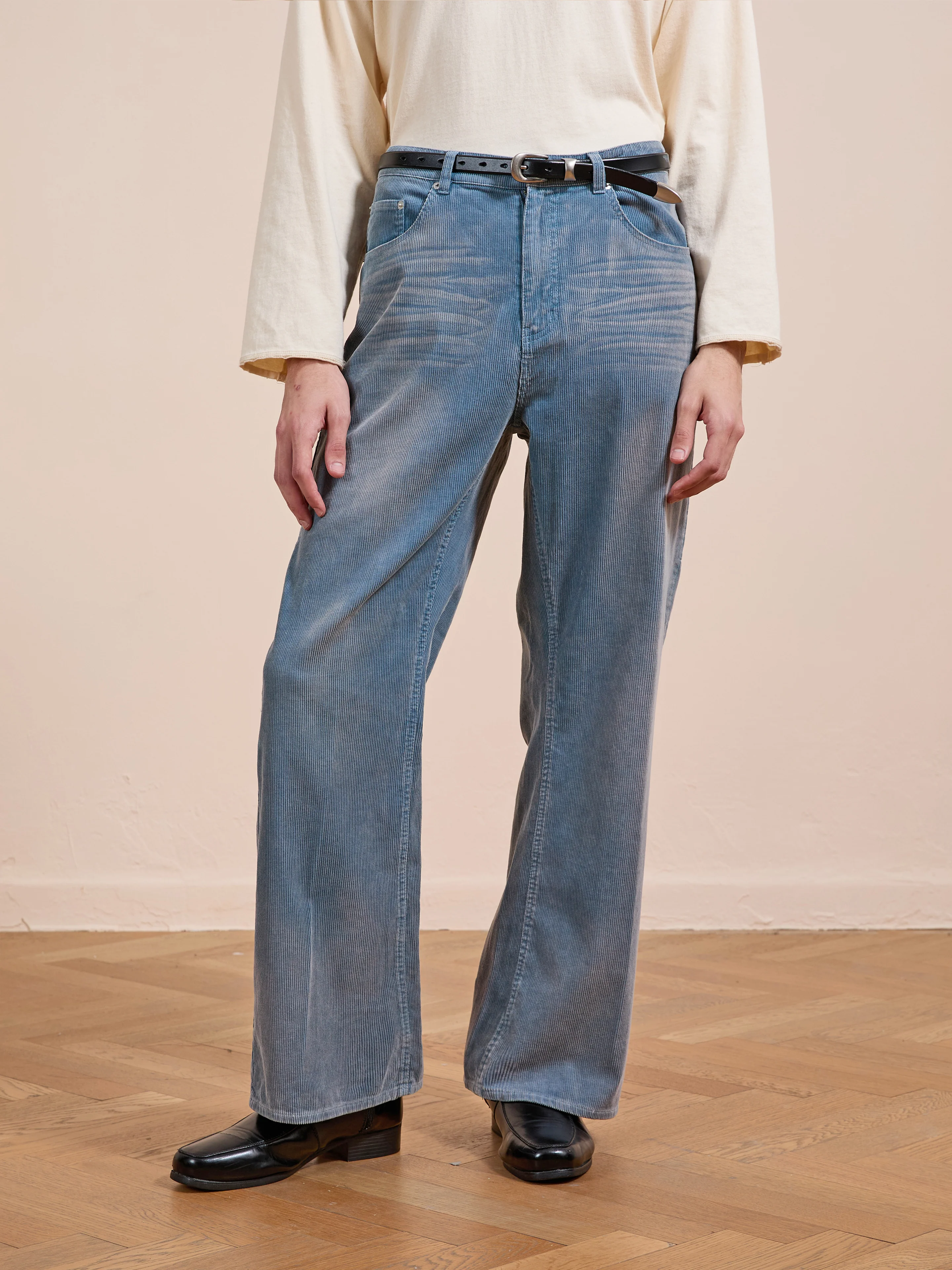 Corduroy Flare Work Pants - Image 3