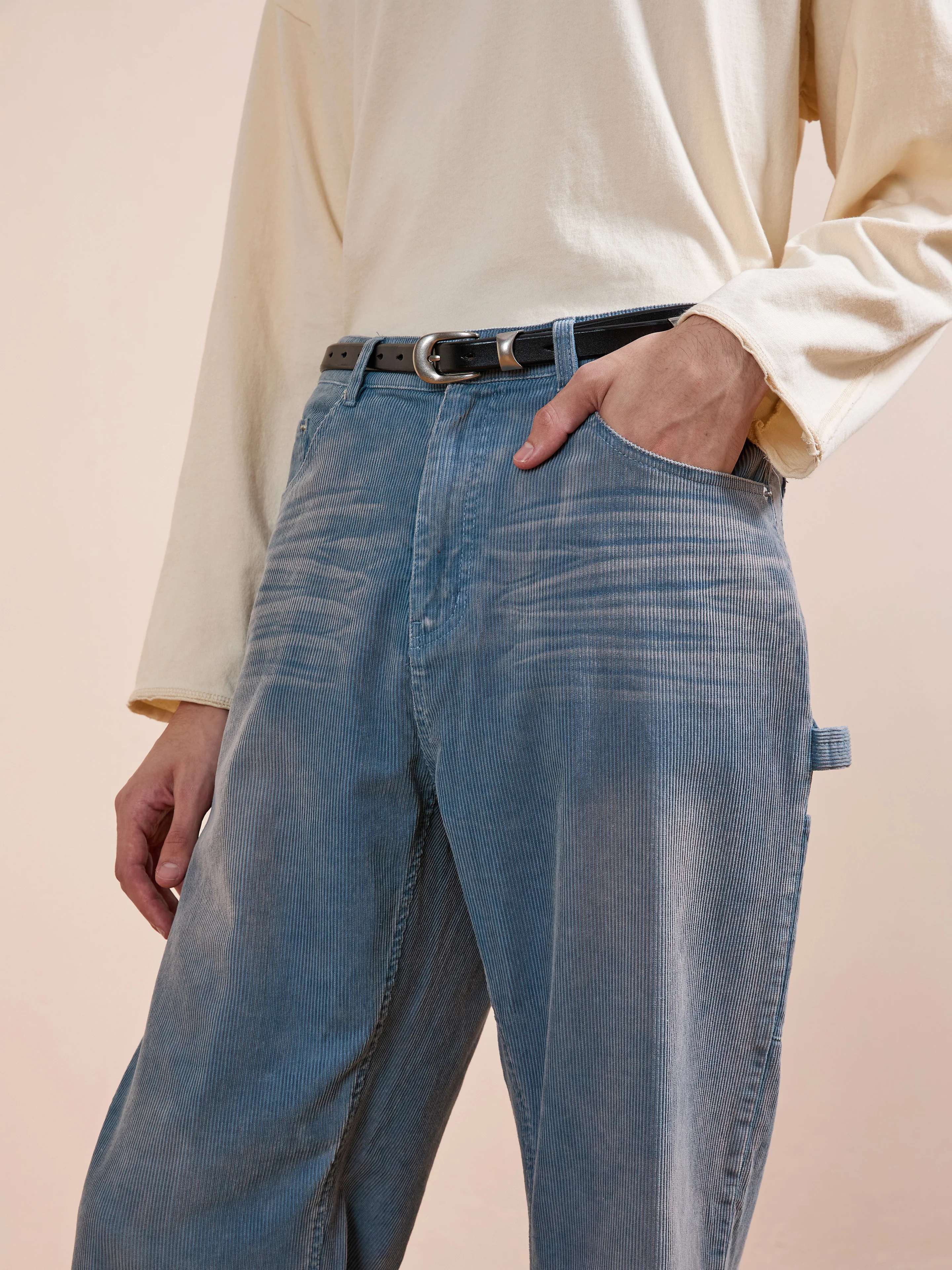 Corduroy Flare Work Pants - Image 5