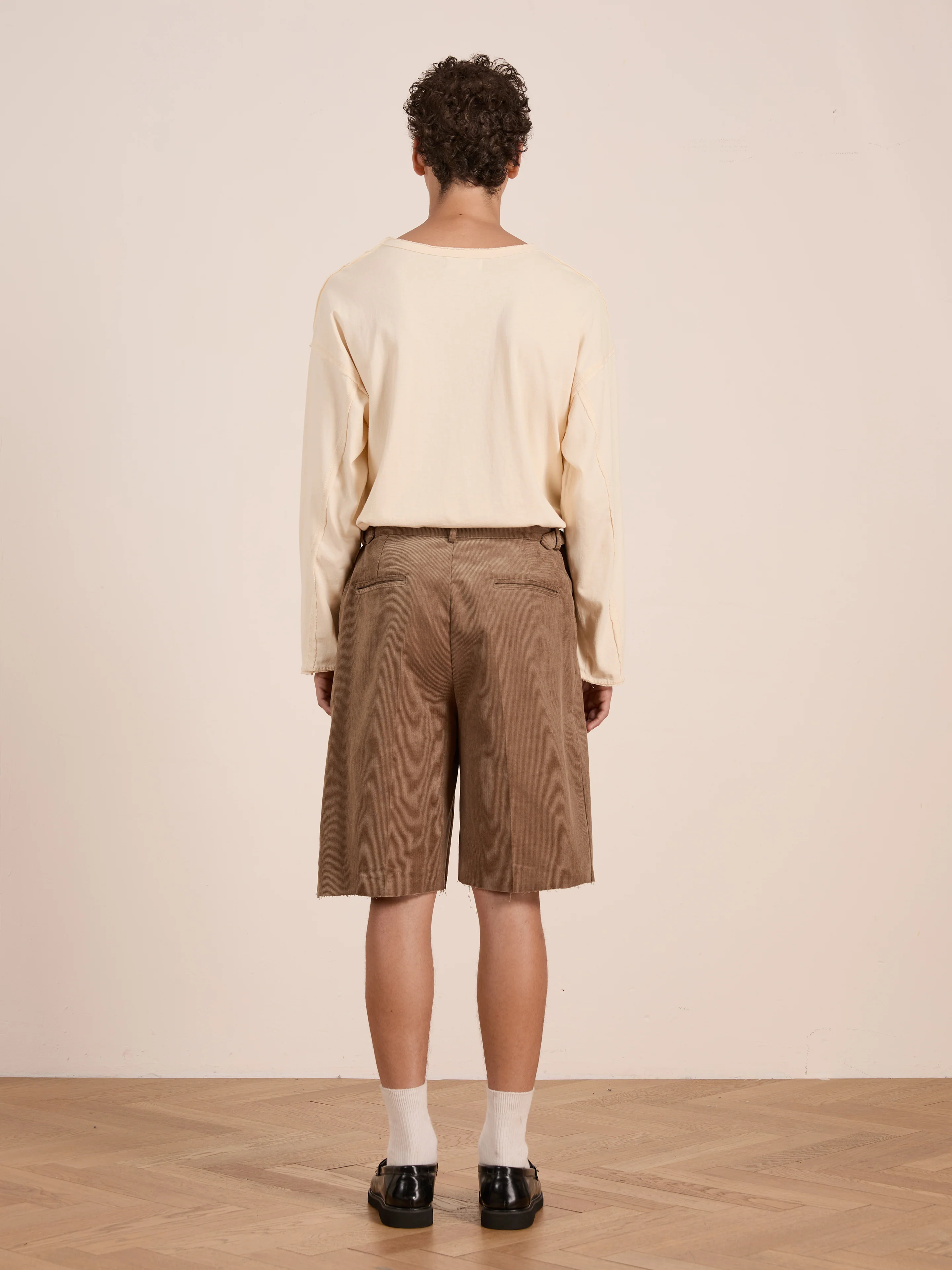 Corduroy Pleated Trouser Shorts - Image 10