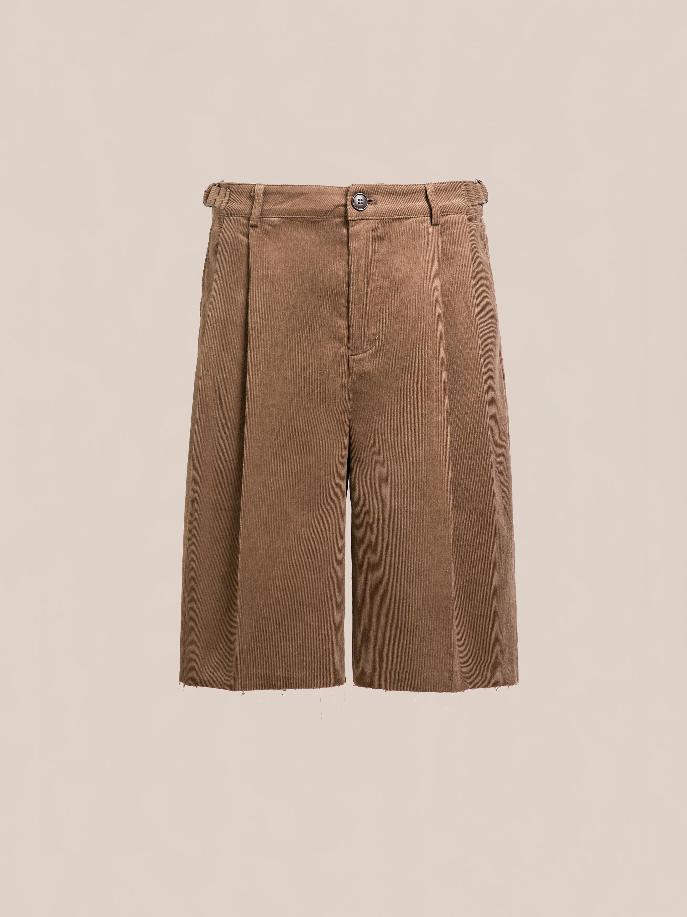 Corduroy Pleated Trouser Shorts - Image 5