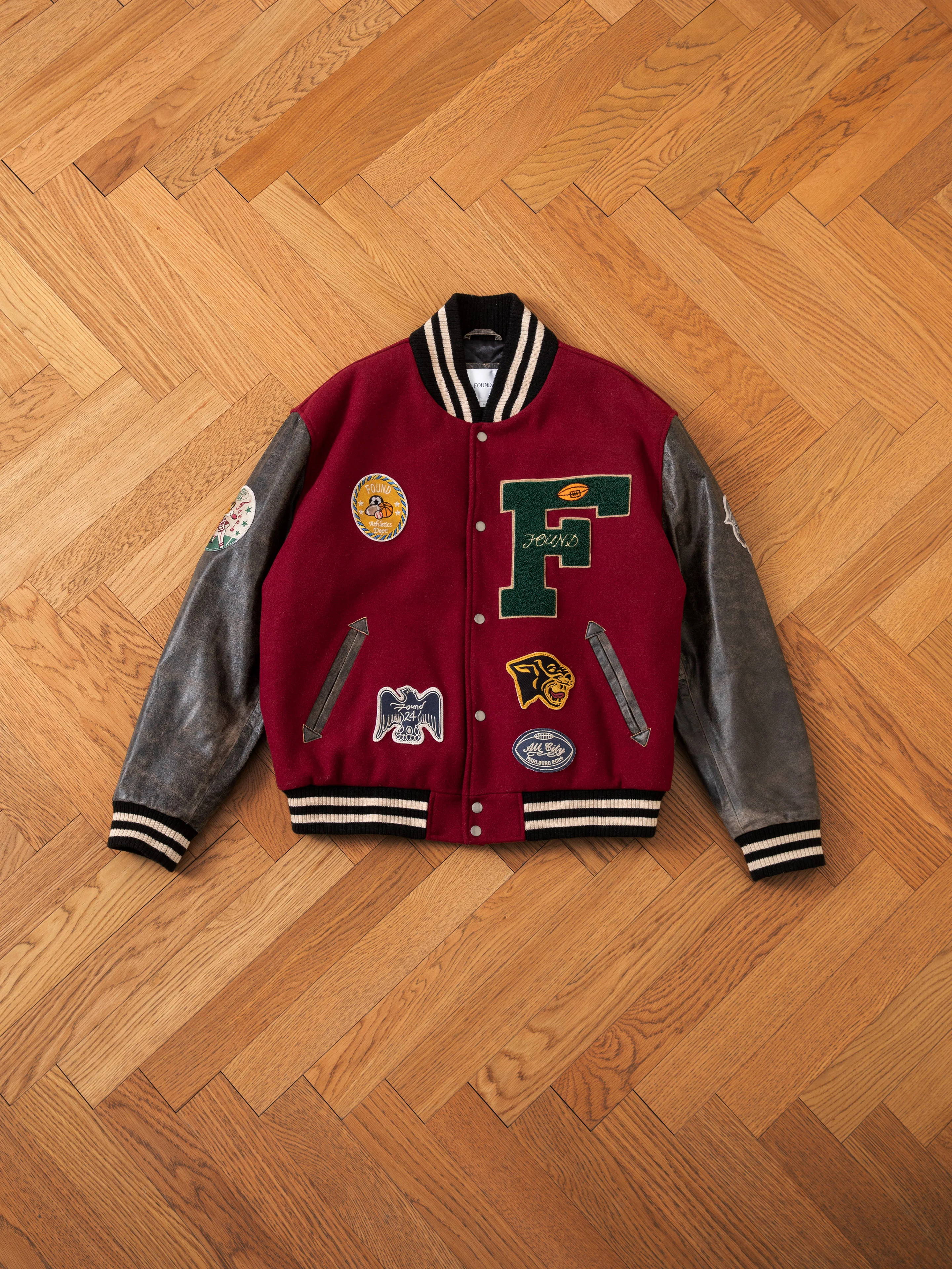 Crimson Letterman Jacket - Image 8