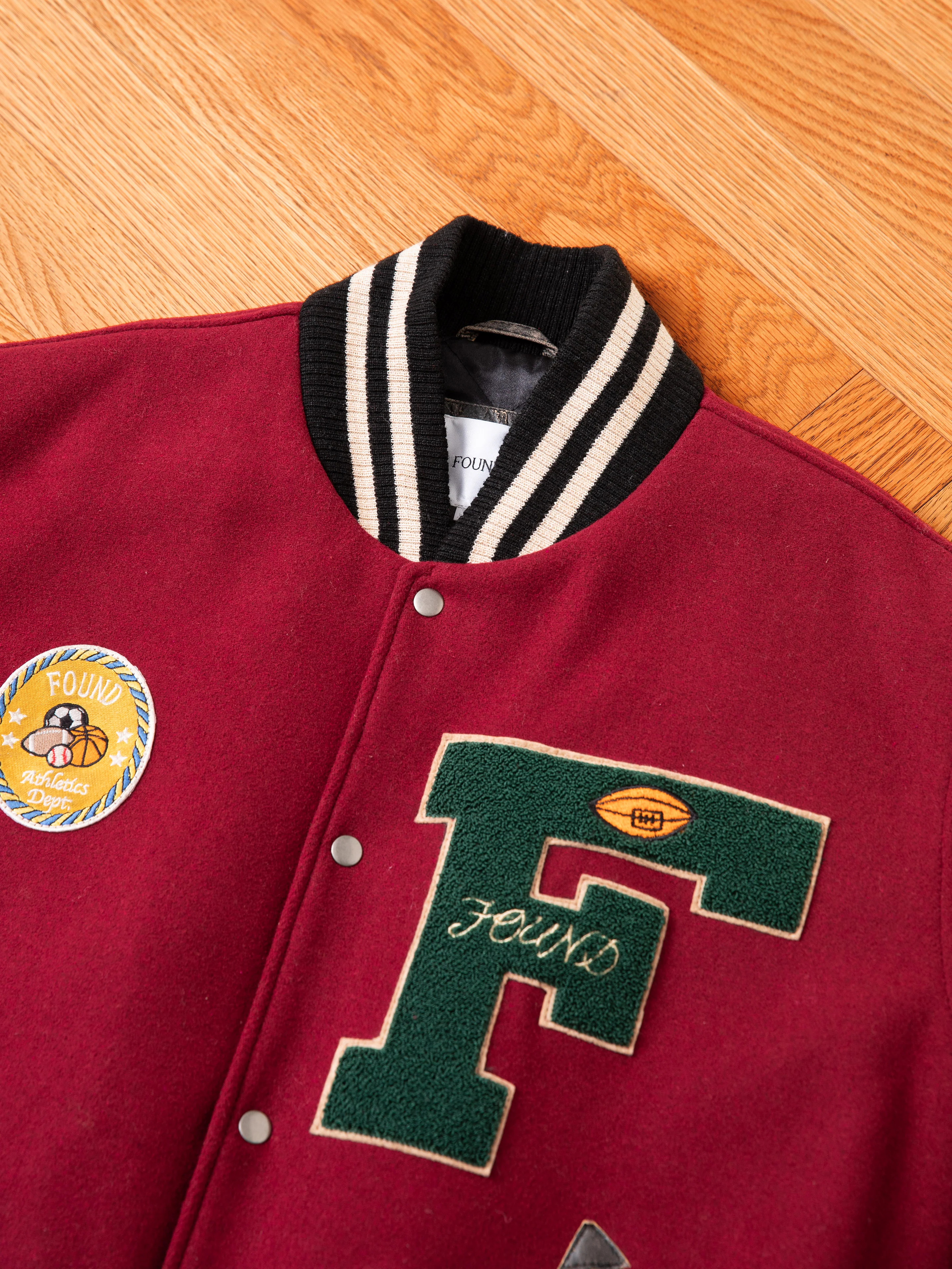Crimson Letterman Jacket - Image 9