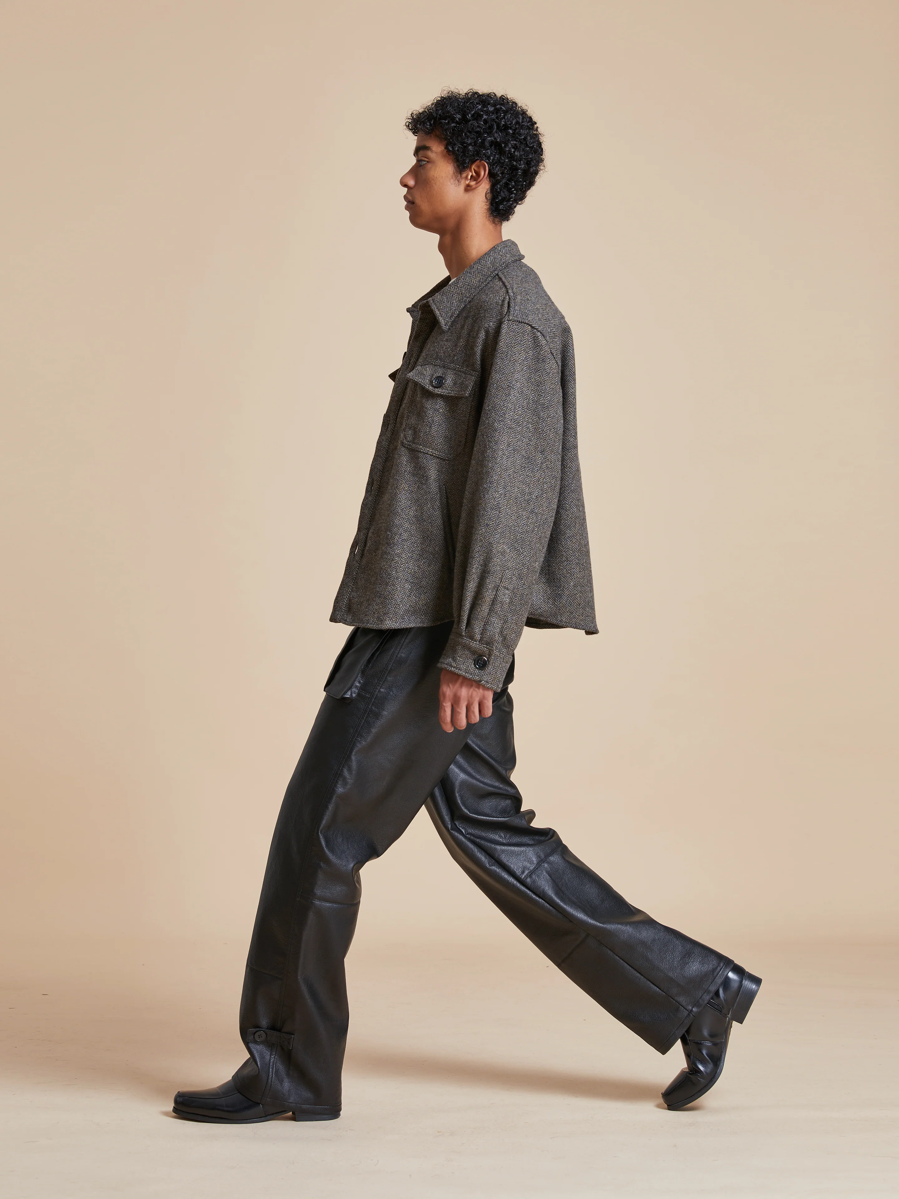 Raven Herringbone Overshirt - Image 12