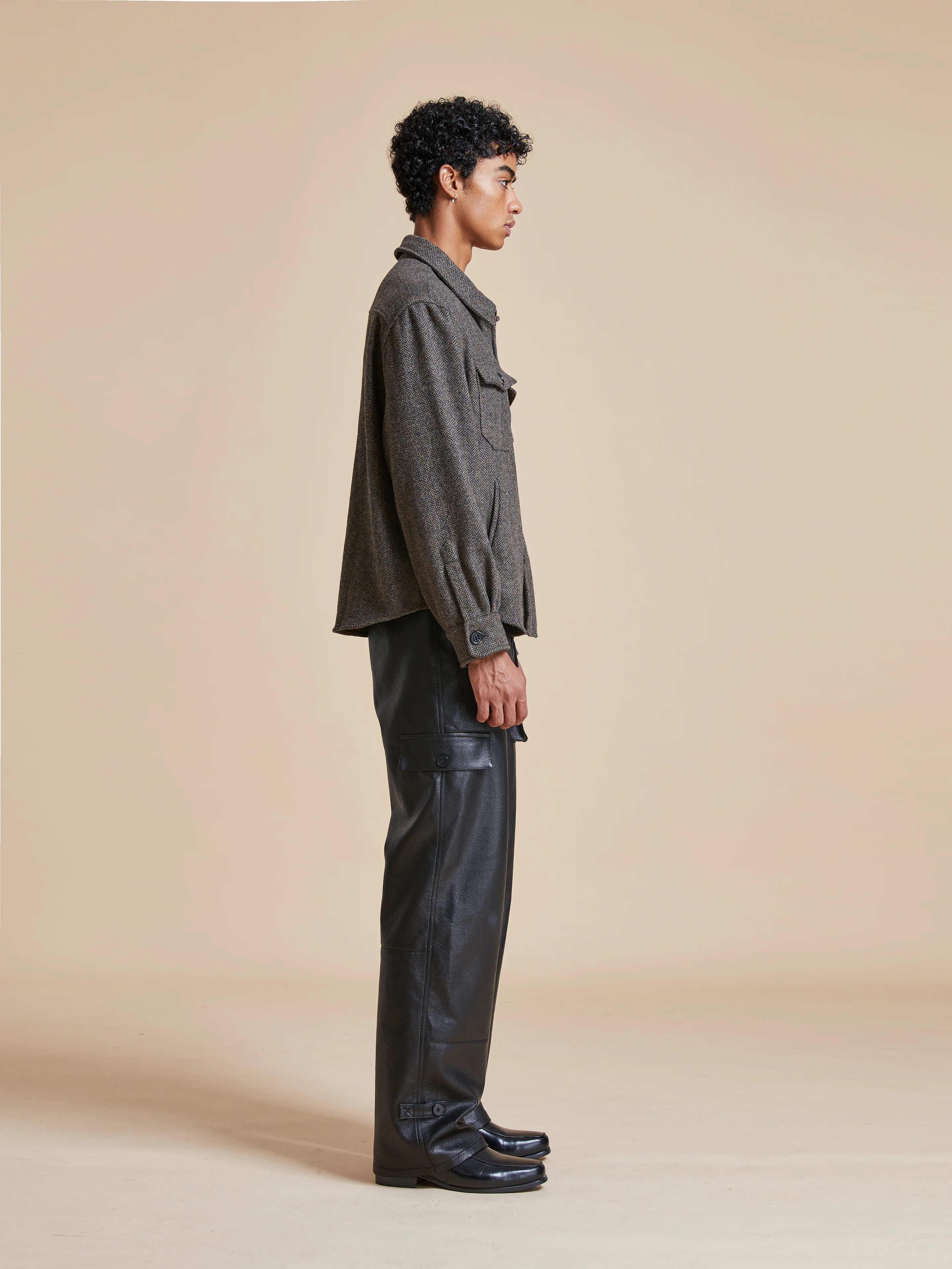 Raven Herringbone Overshirt - Image 13