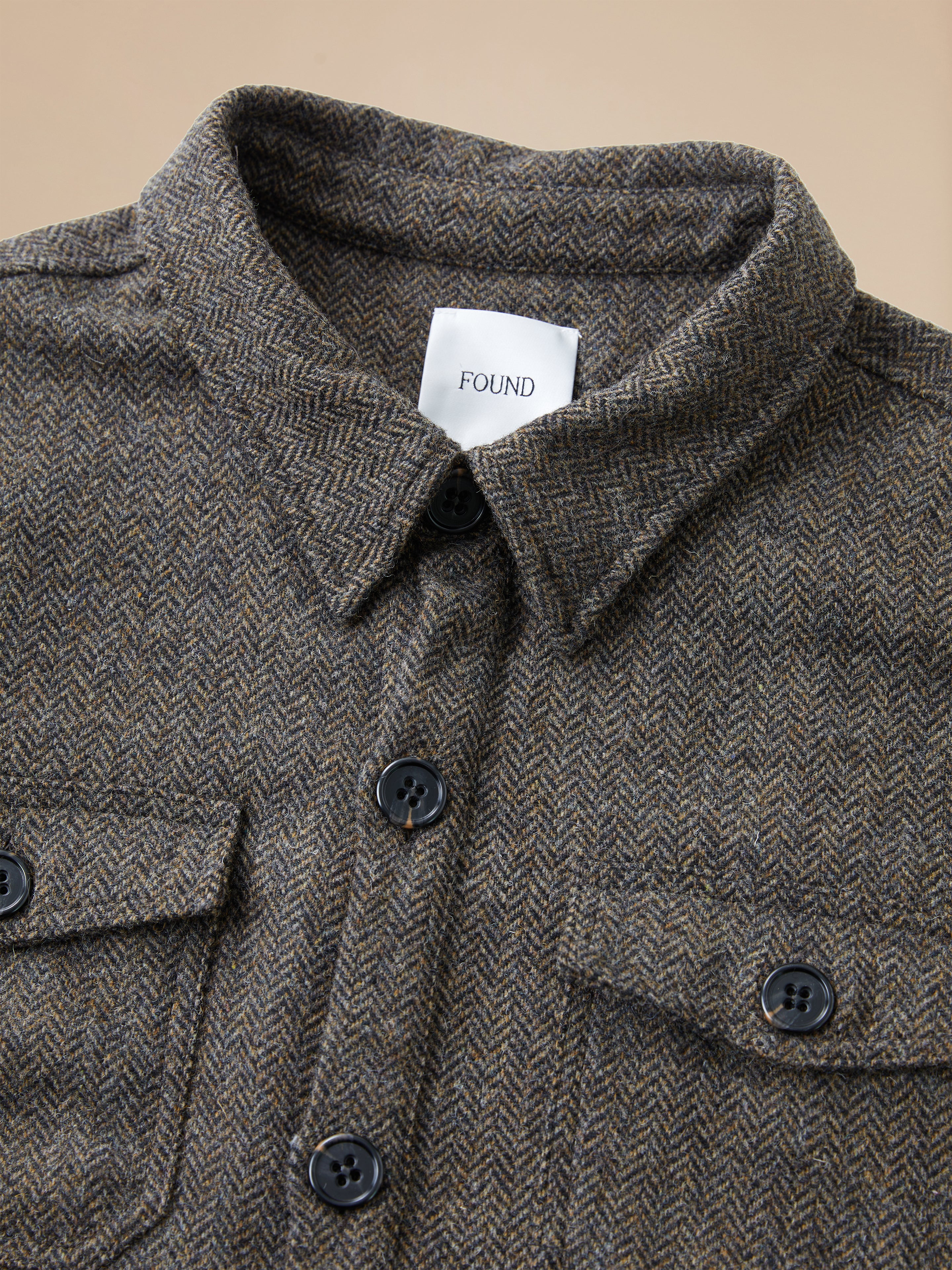 Raven Herringbone Overshirt - Image 4