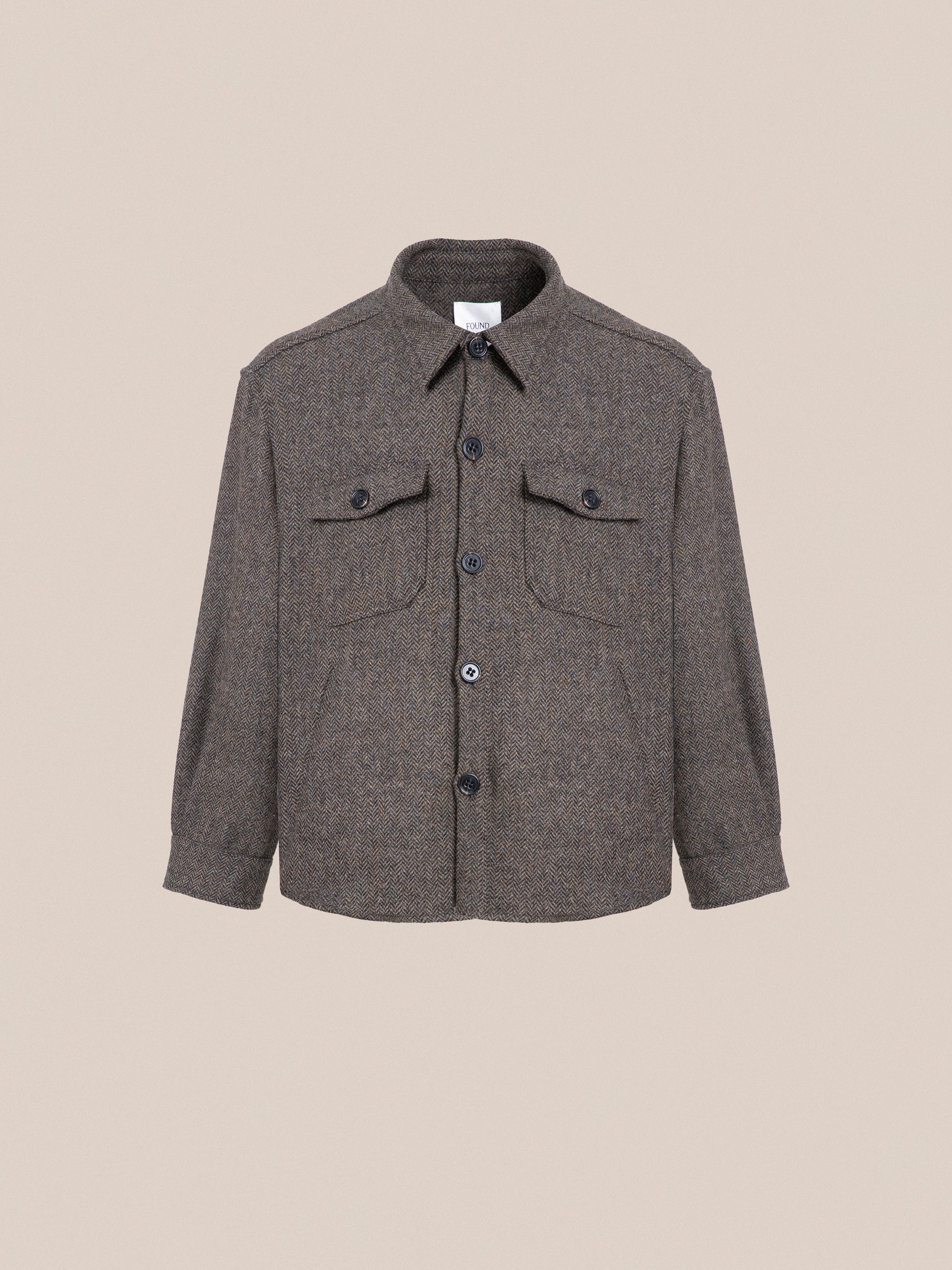 Raven Herringbone Overshirt - Image 5