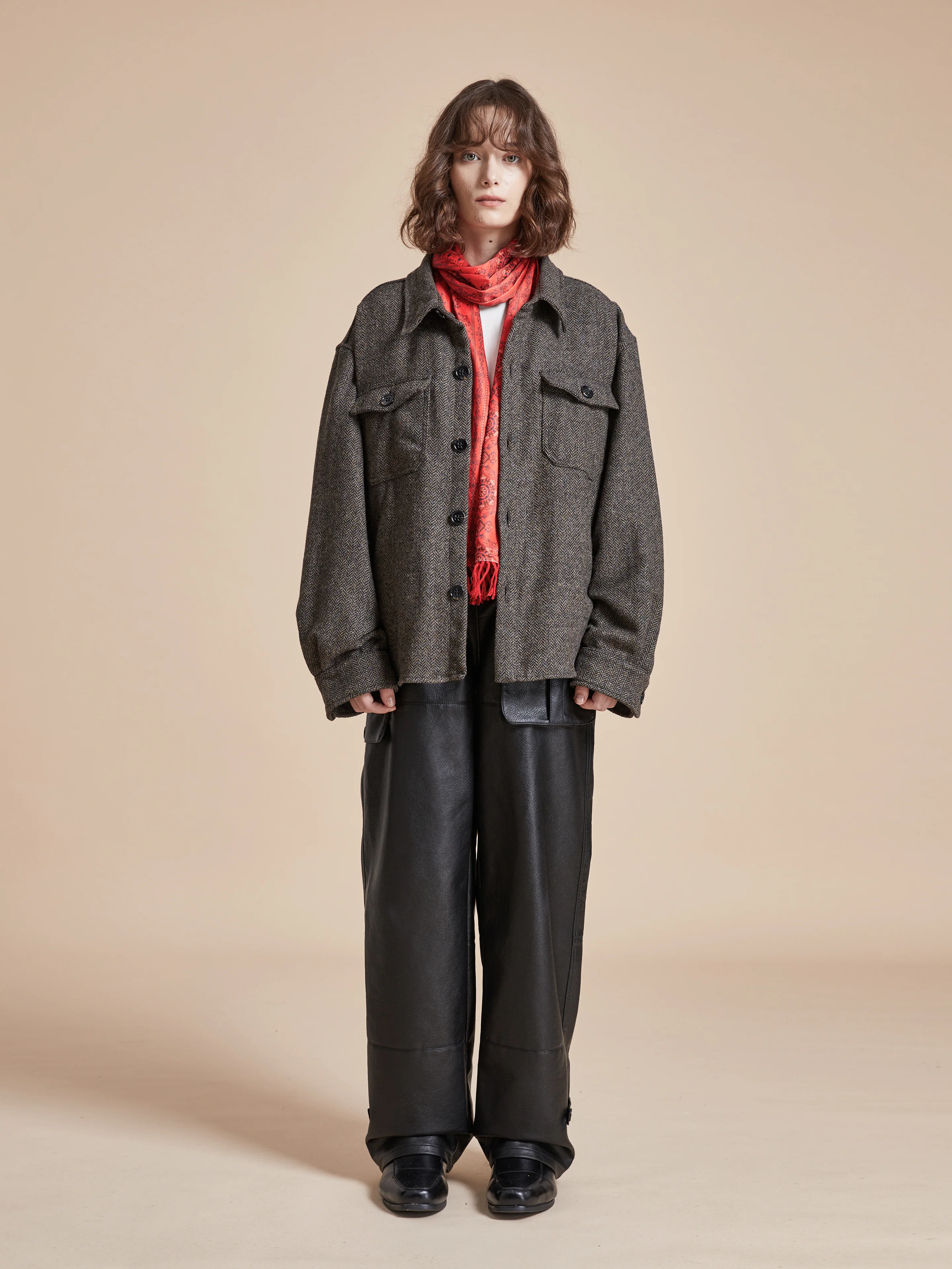 Raven Herringbone Overshirt - Image 8