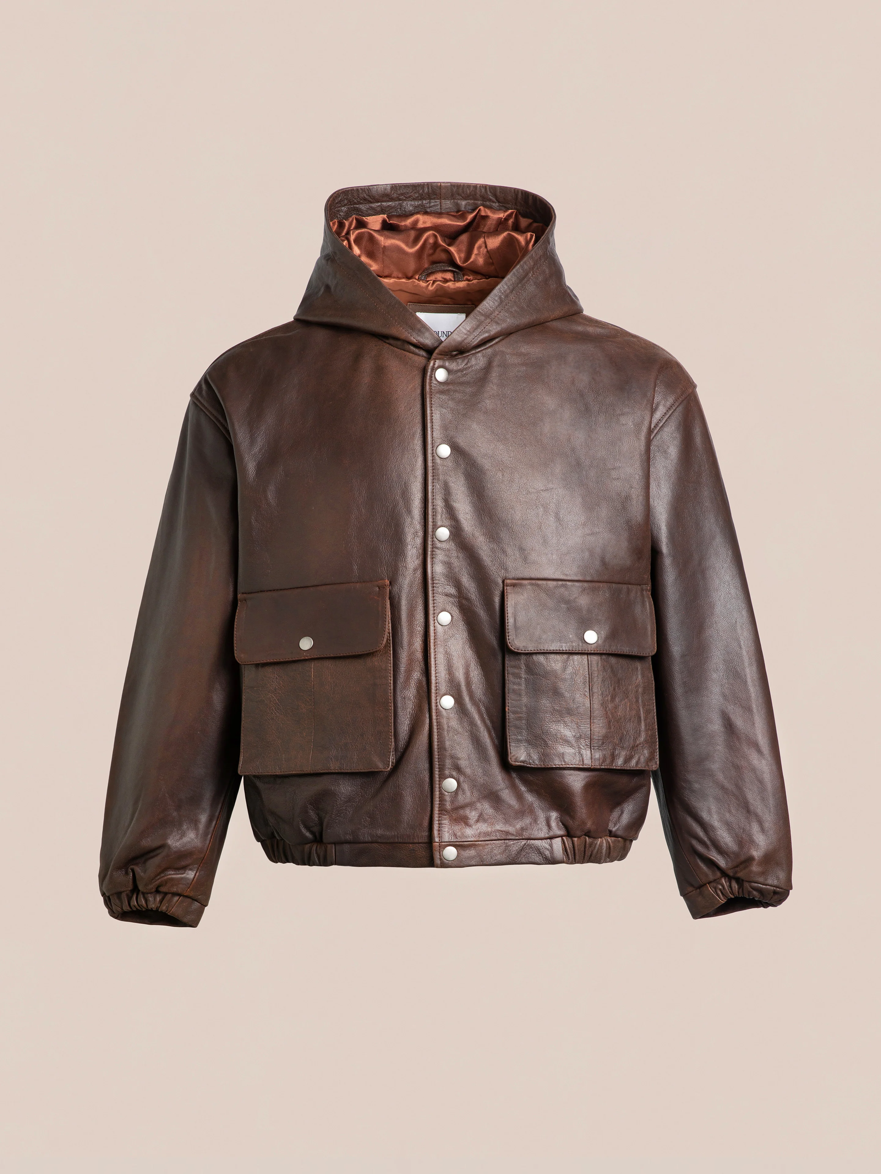 Dusk Distressed Genuine Leather Hoodie - Image 7