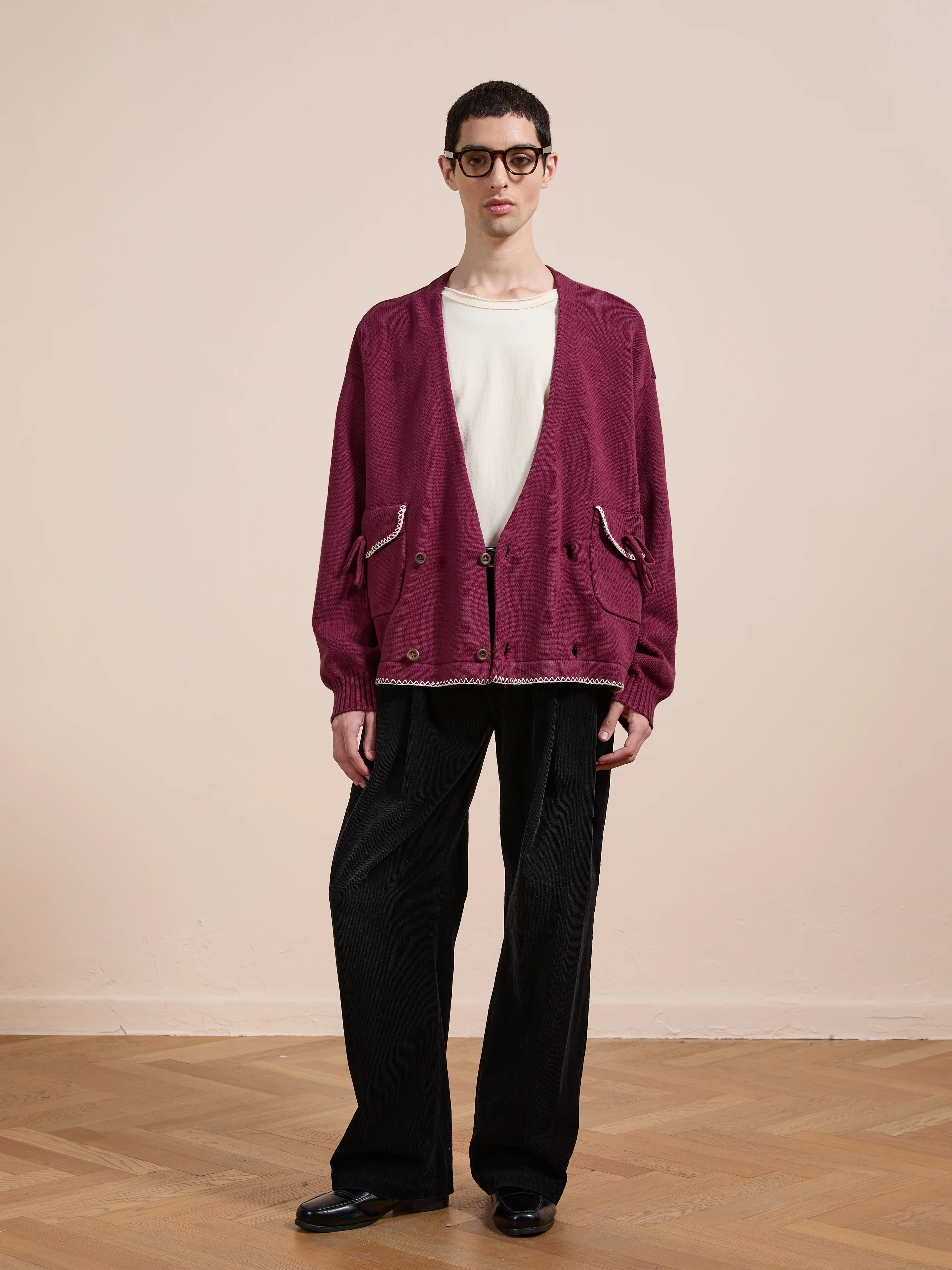 Double Breasted Bow Cardigan - Image 11