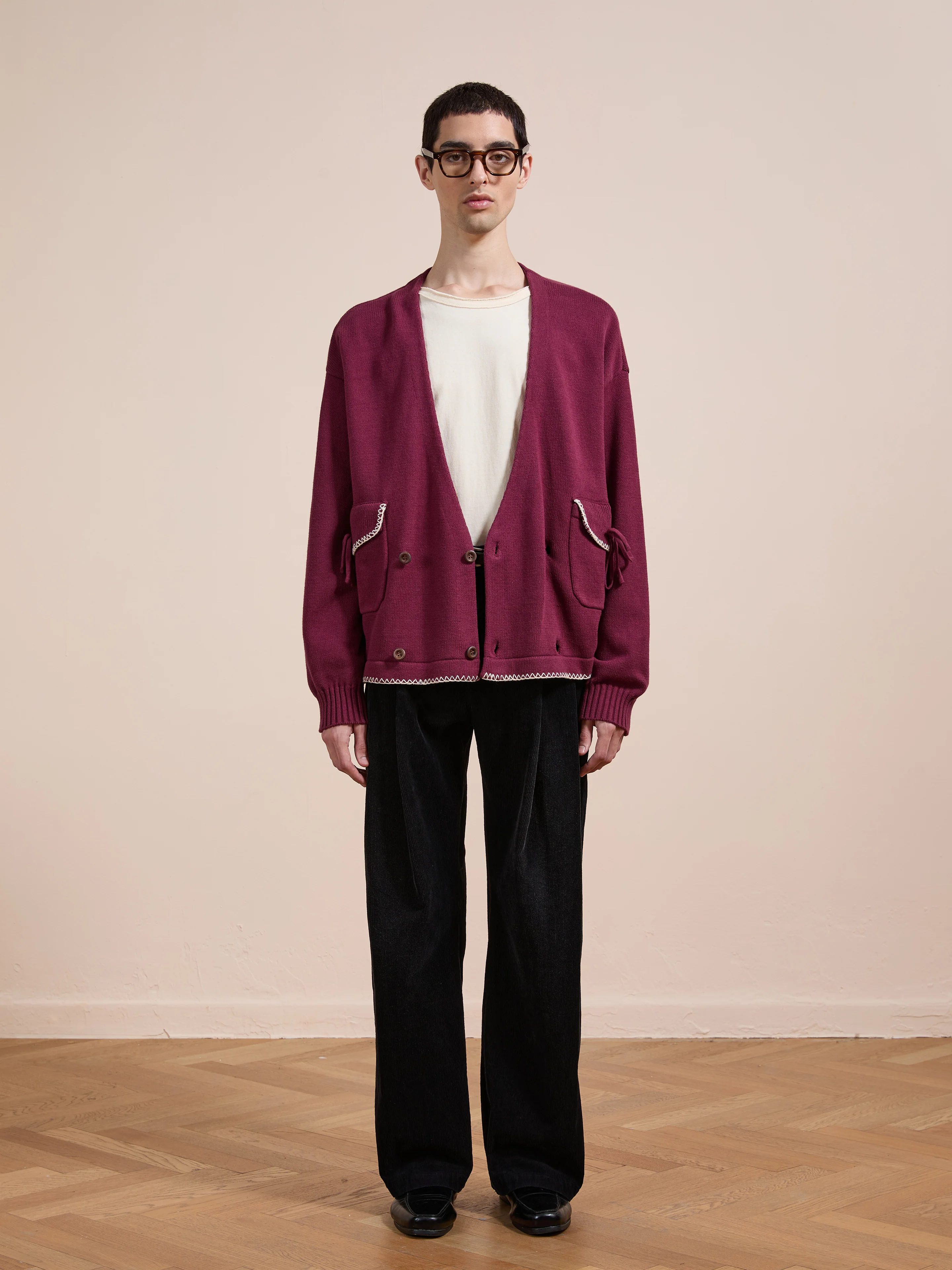 Double Breasted Bow Cardigan - Image 3