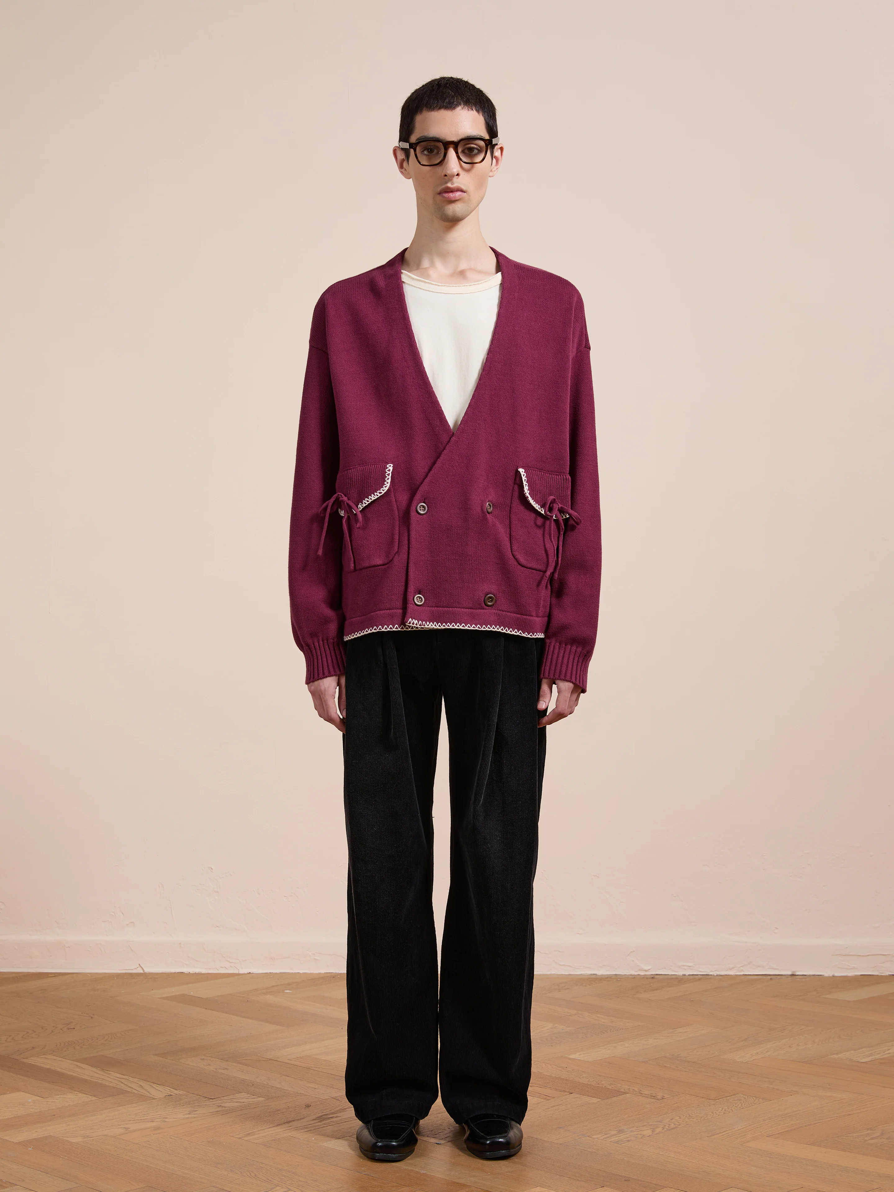 Double Breasted Bow Cardigan - Image 7