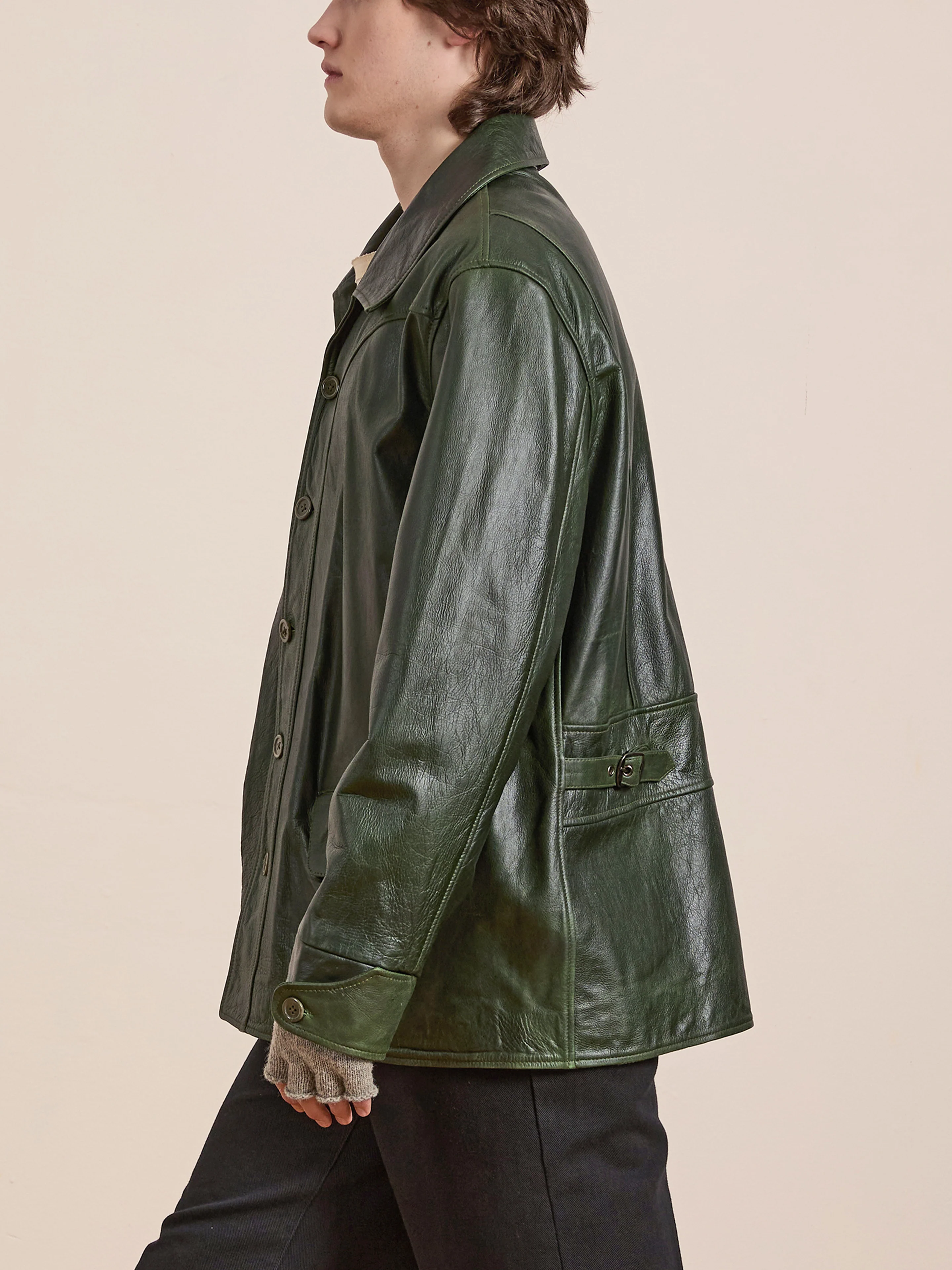 Emerald Leather Jacket - Image 10