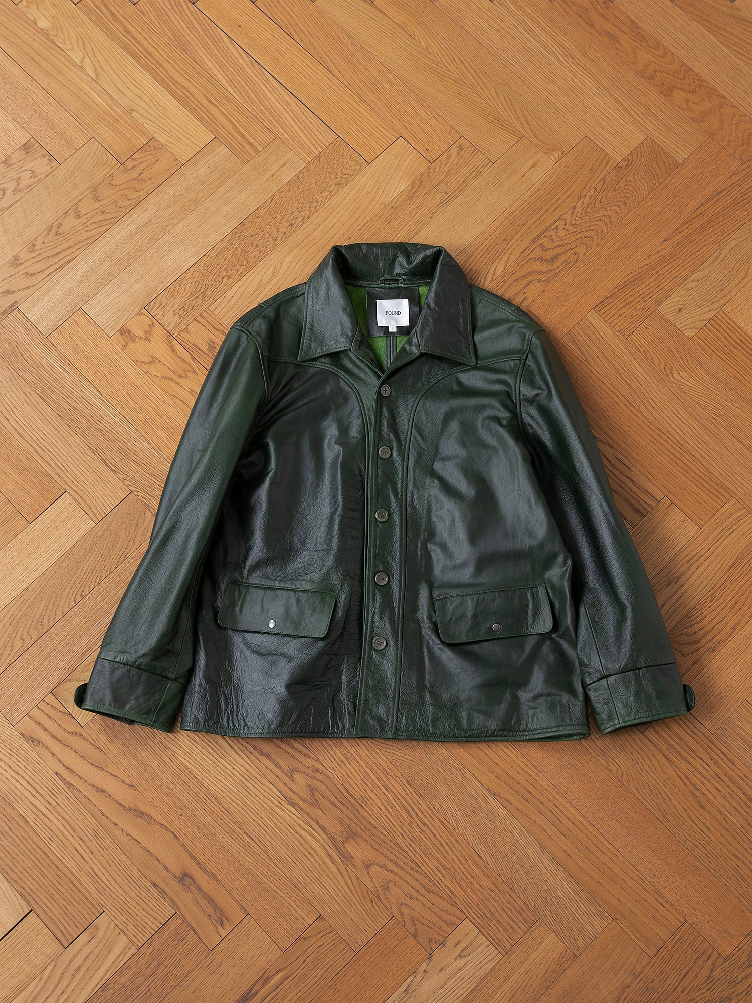 Emerald Leather Jacket - Image 12