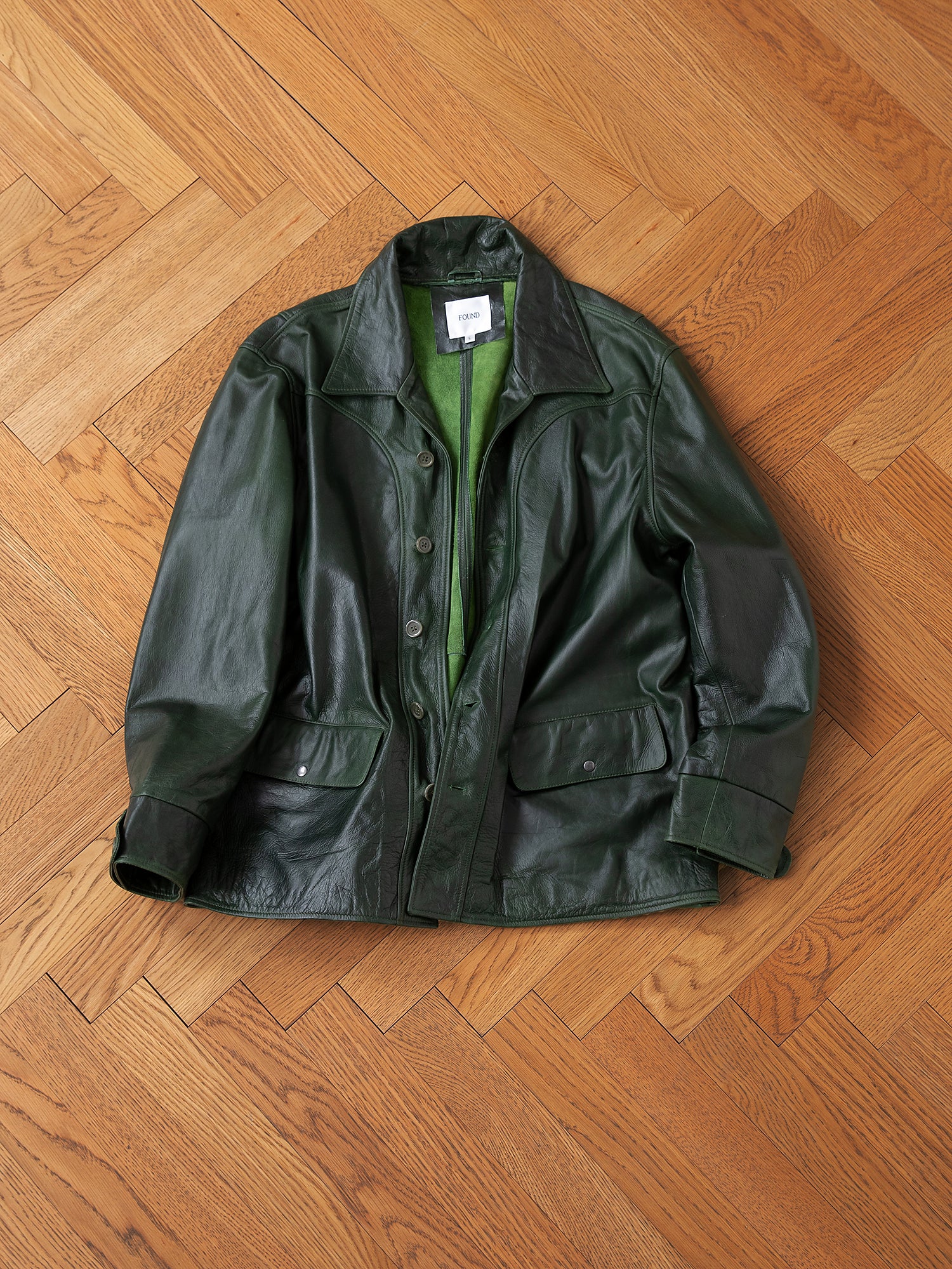 Emerald Leather Jacket - Image 13