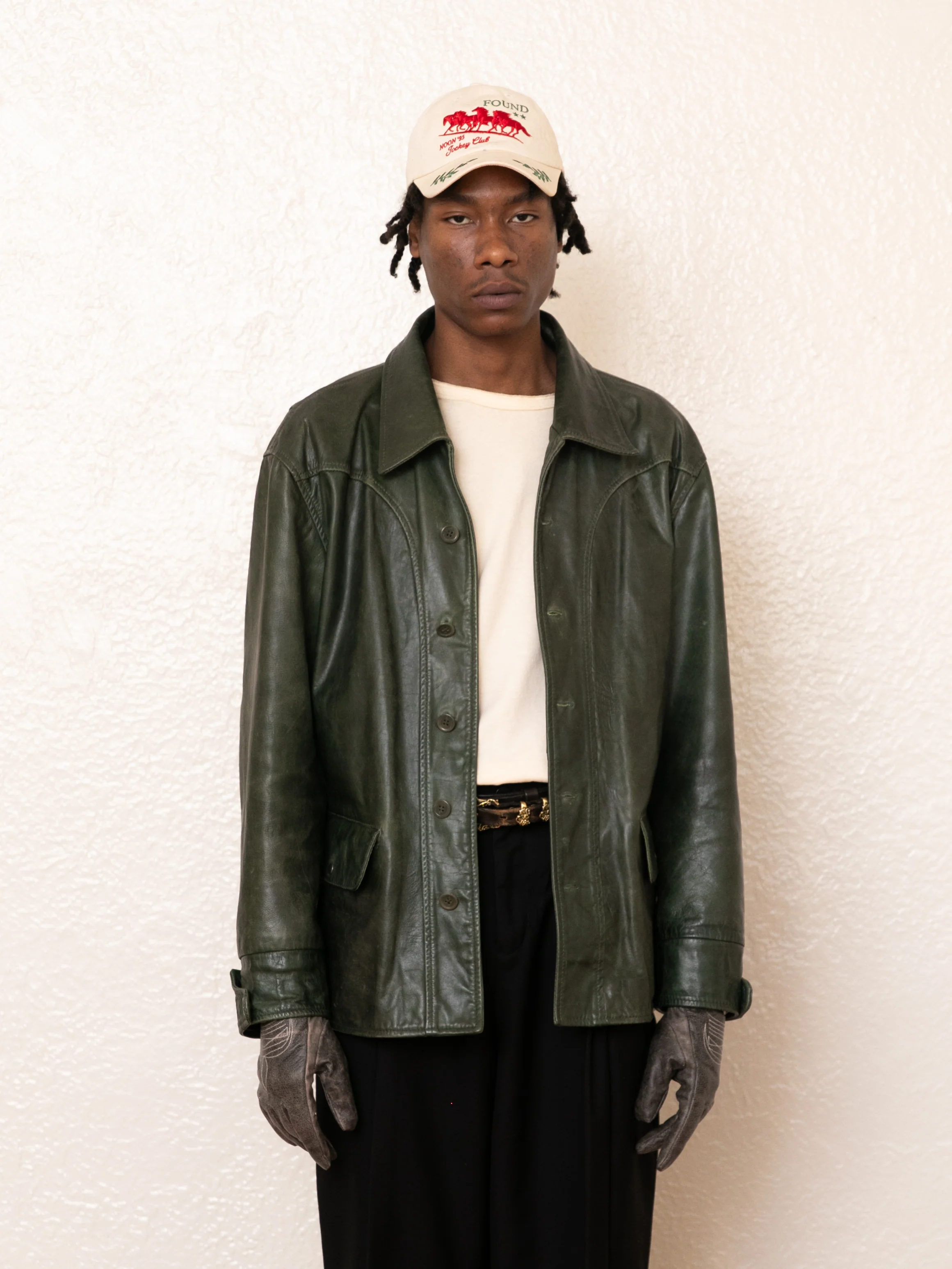 Emerald Leather Jacket - Image 6