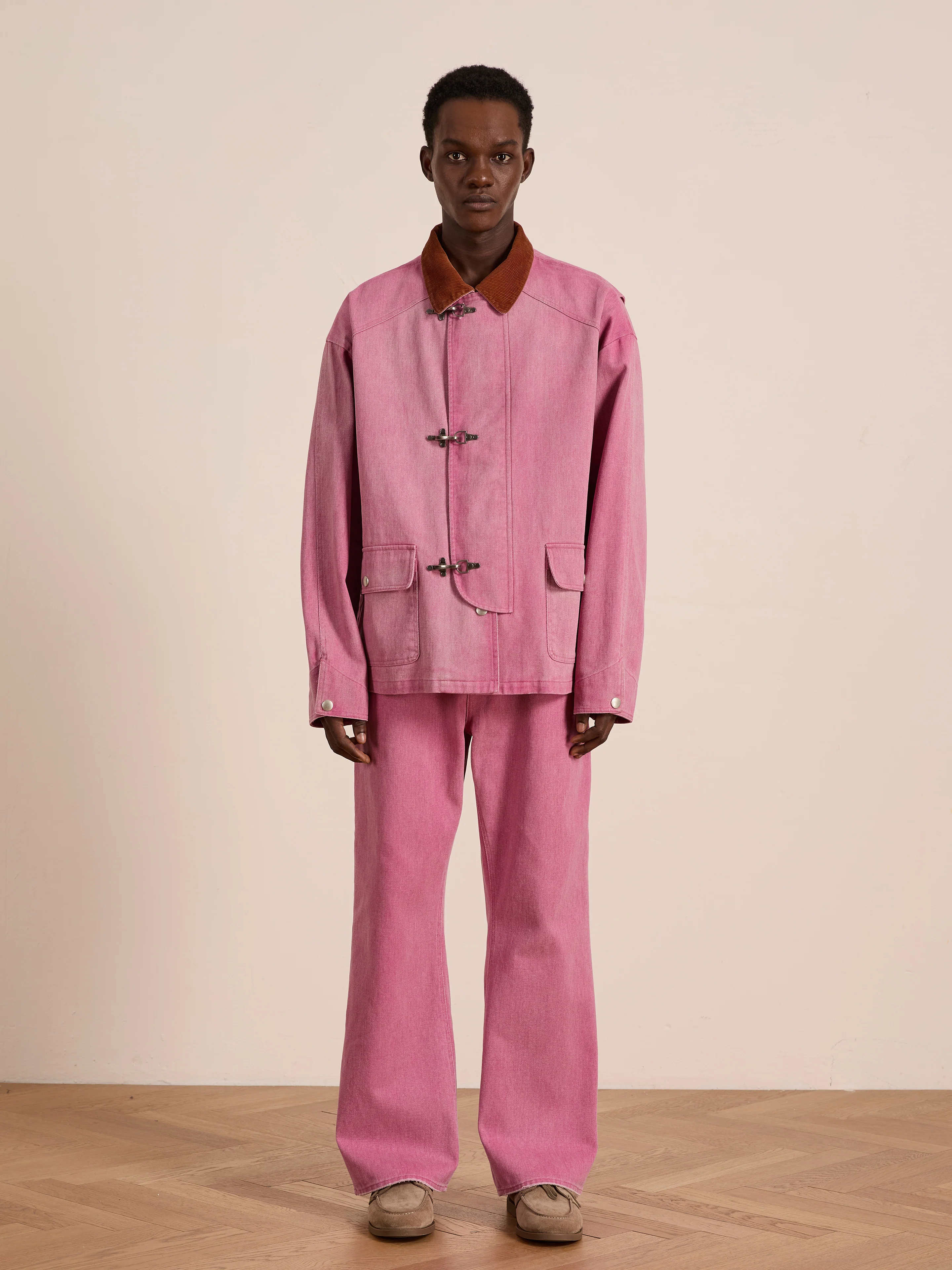 Washed Fireman Clasp Workshop Jacket - Image 4