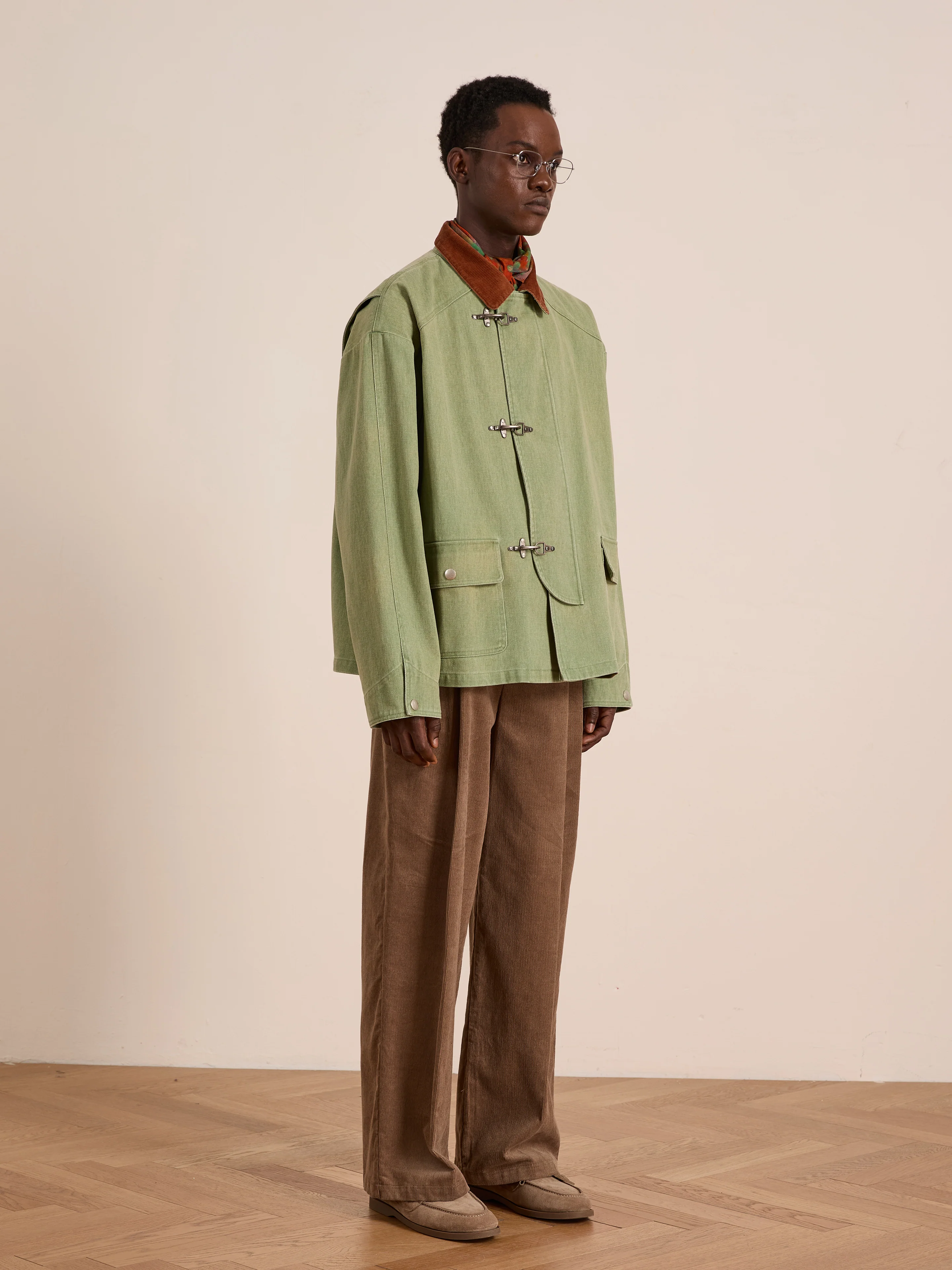 Washed Fireman Clasp Workshop Jacket - Image 10