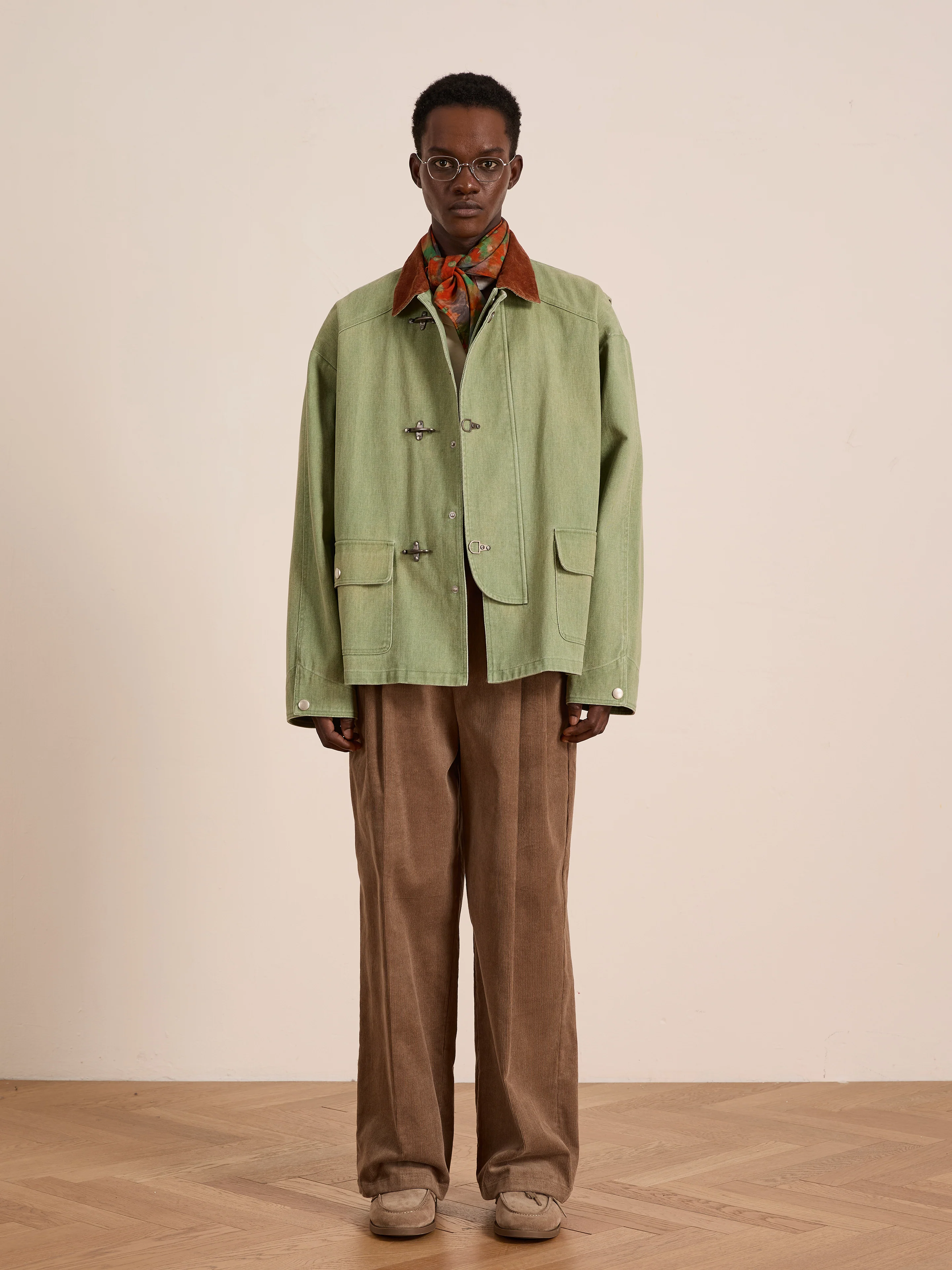 Washed Fireman Clasp Workshop Jacket - Image 3