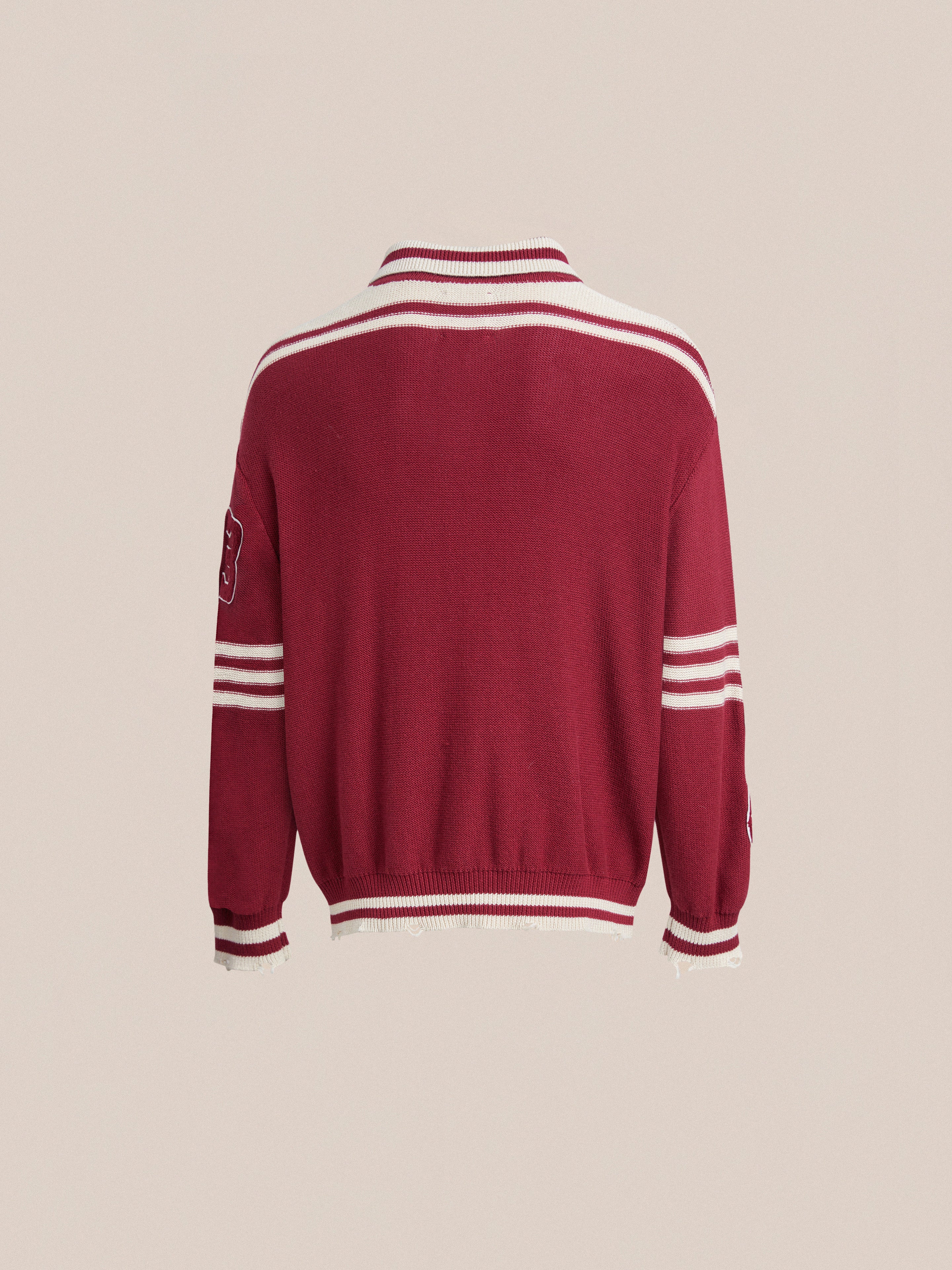Fin Varsity Patch Collared Cardigan - Image 6