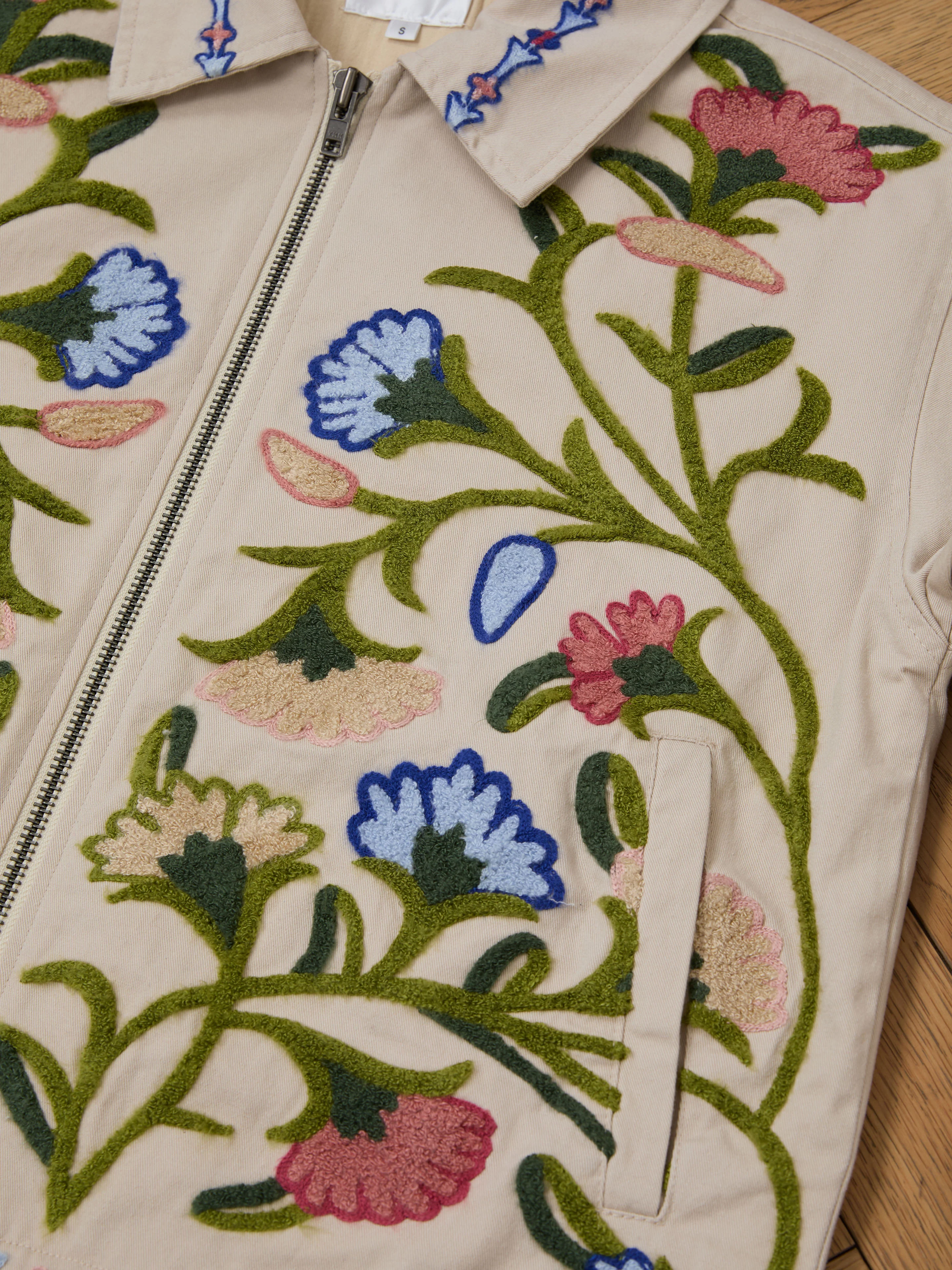 Floral Embroidered Work Jacket - Image 10