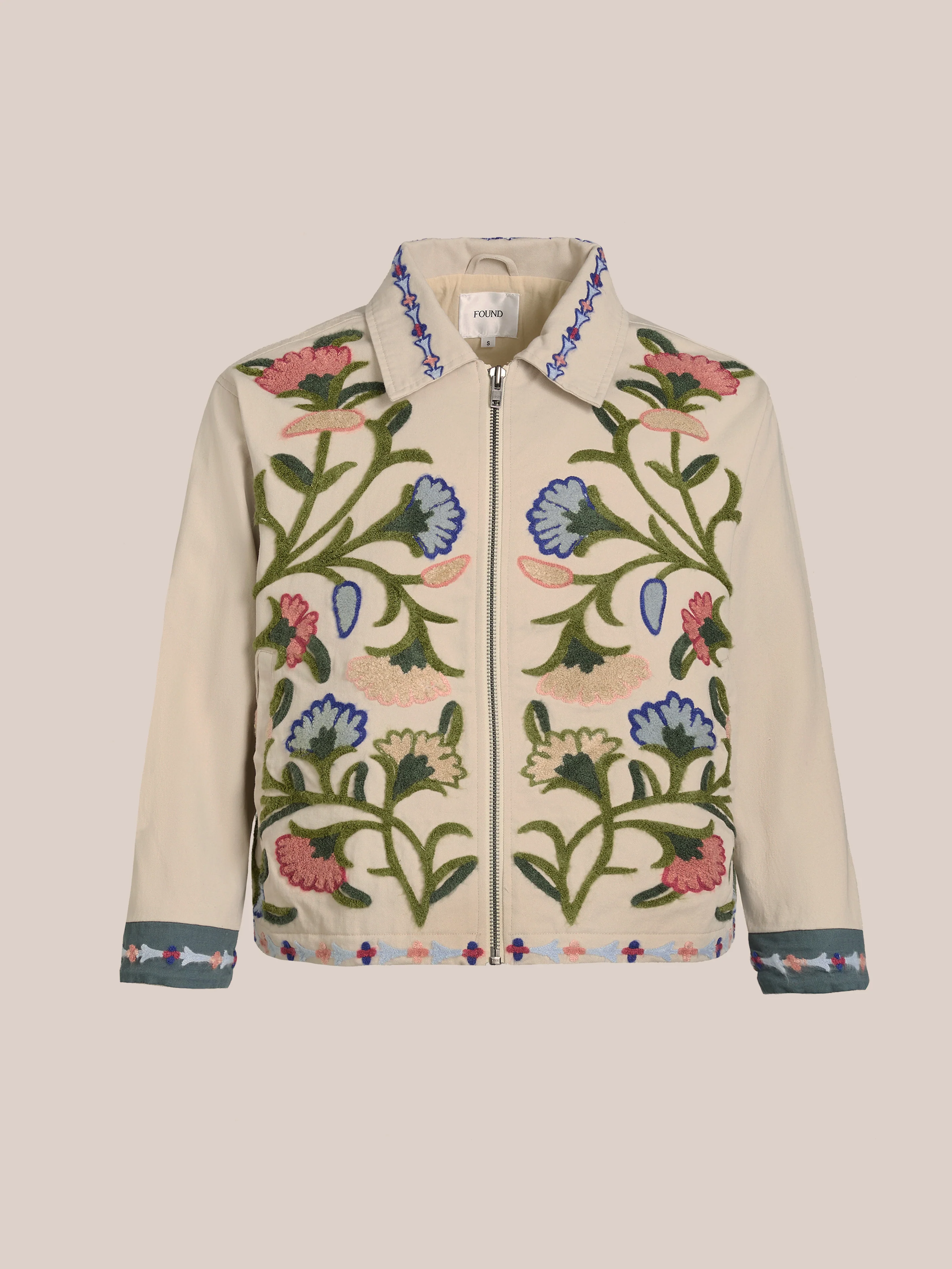 Floral Embroidered Work Jacket - Image 4