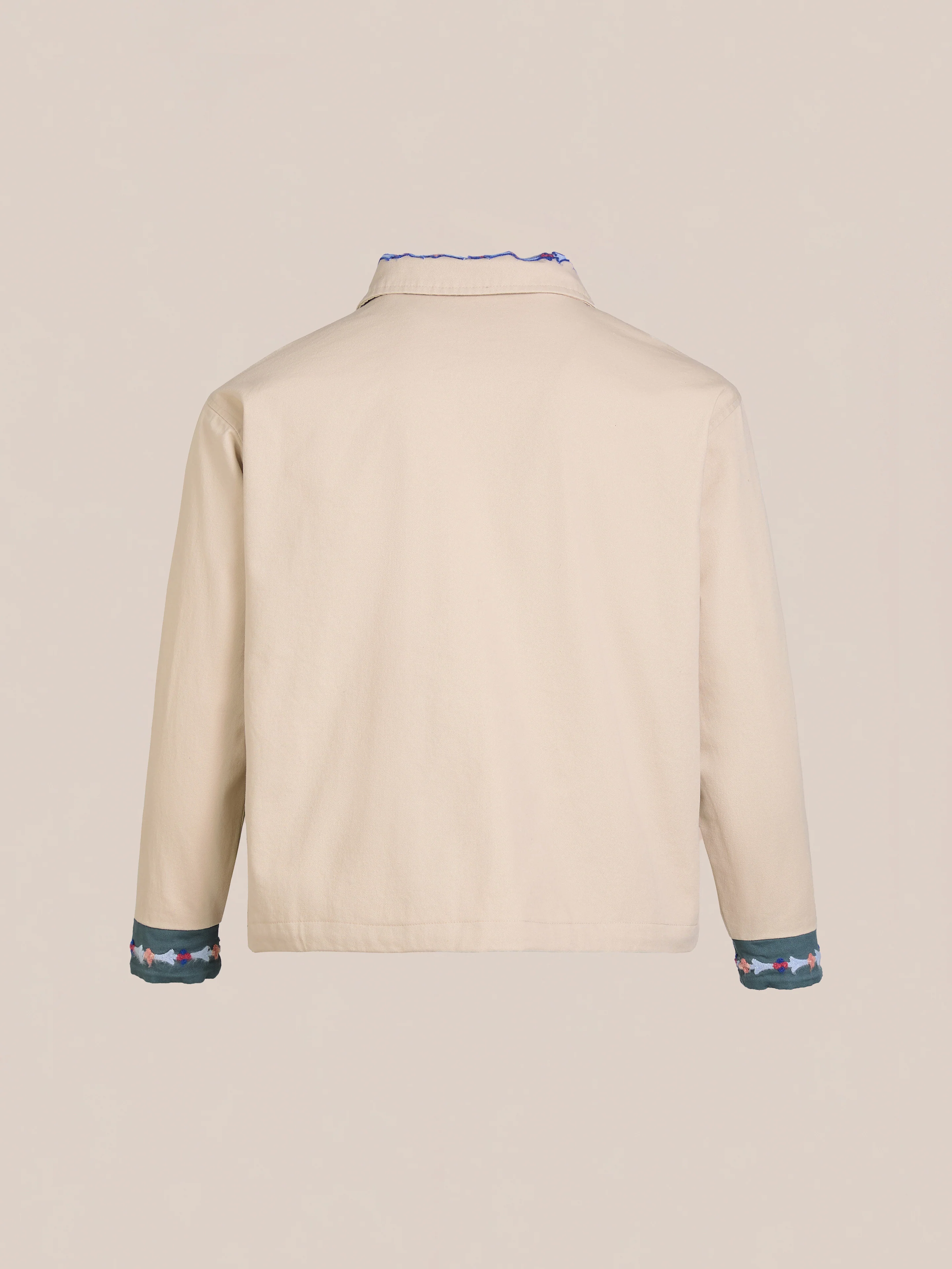 Floral Embroidered Work Jacket - Image 5