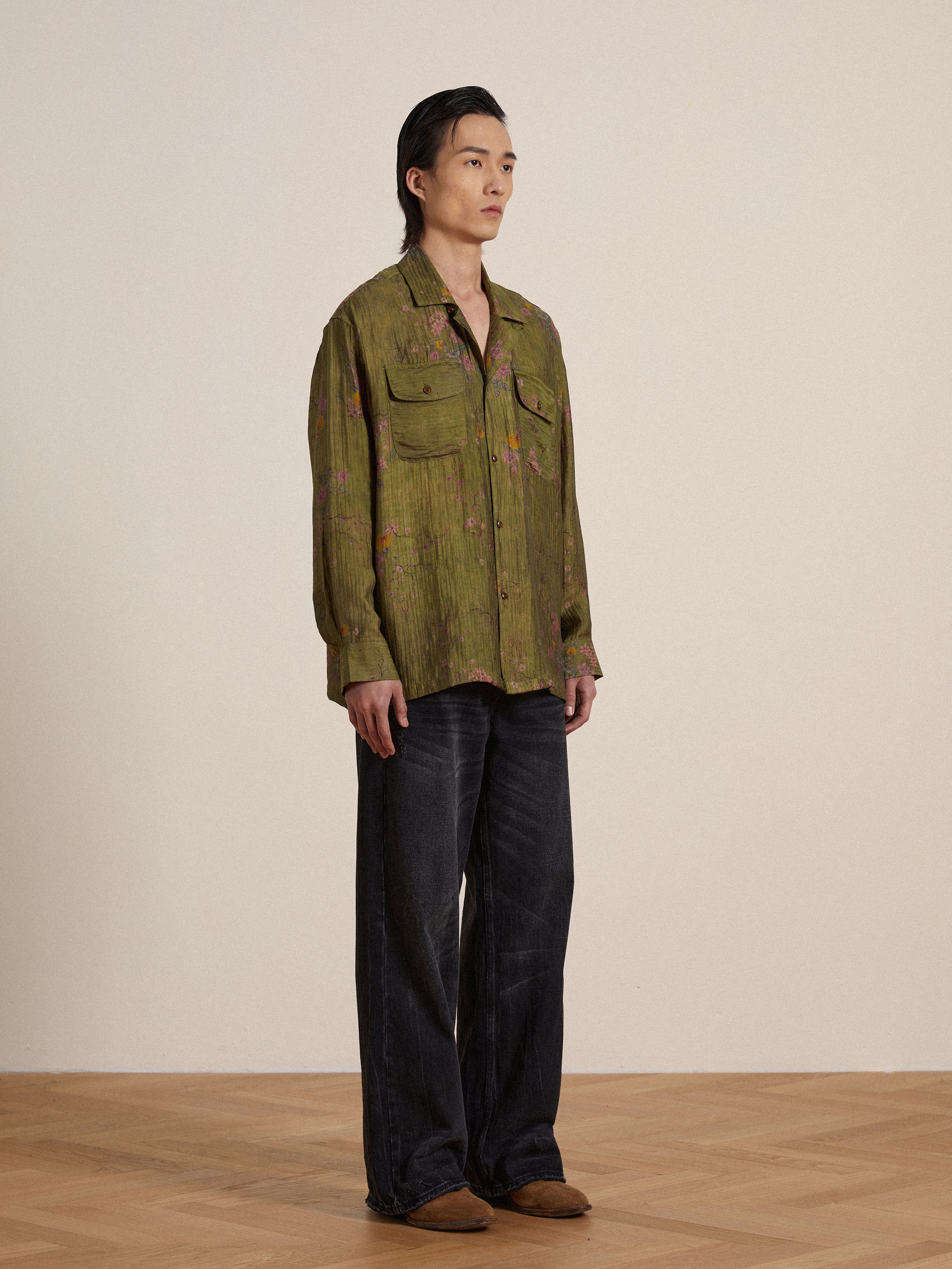 Floral Moss LS Camp Shirt - Image 10