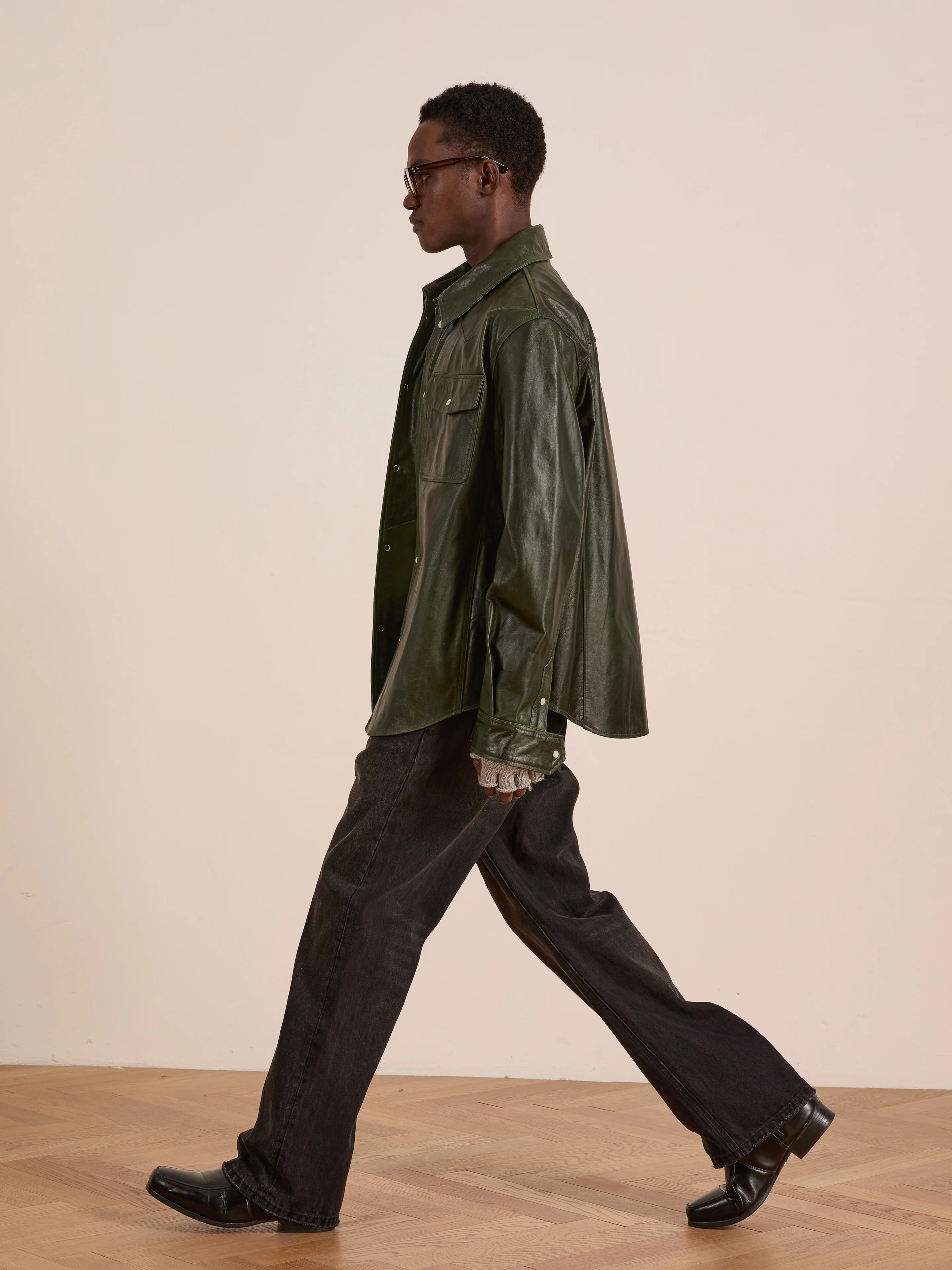 Forest Leather Western Shirt - Image 10