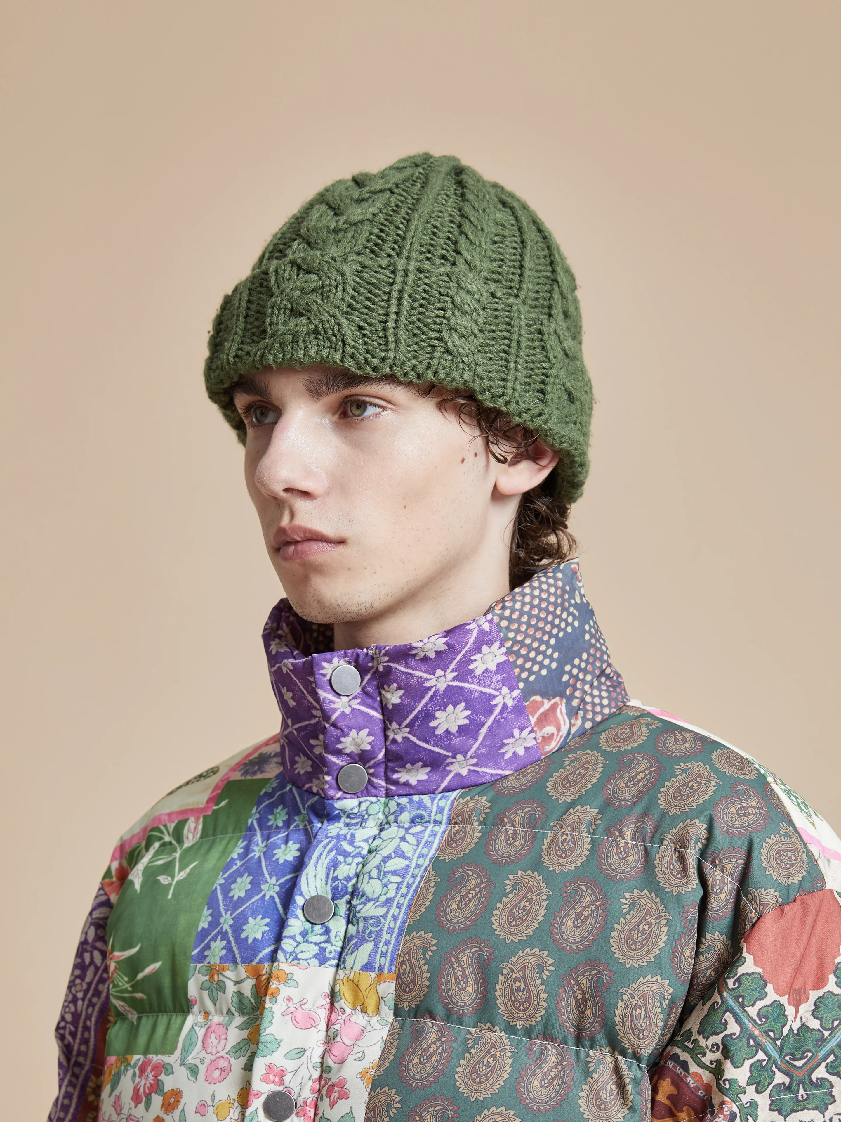 Forest Cable Knit Beanie - Image 3