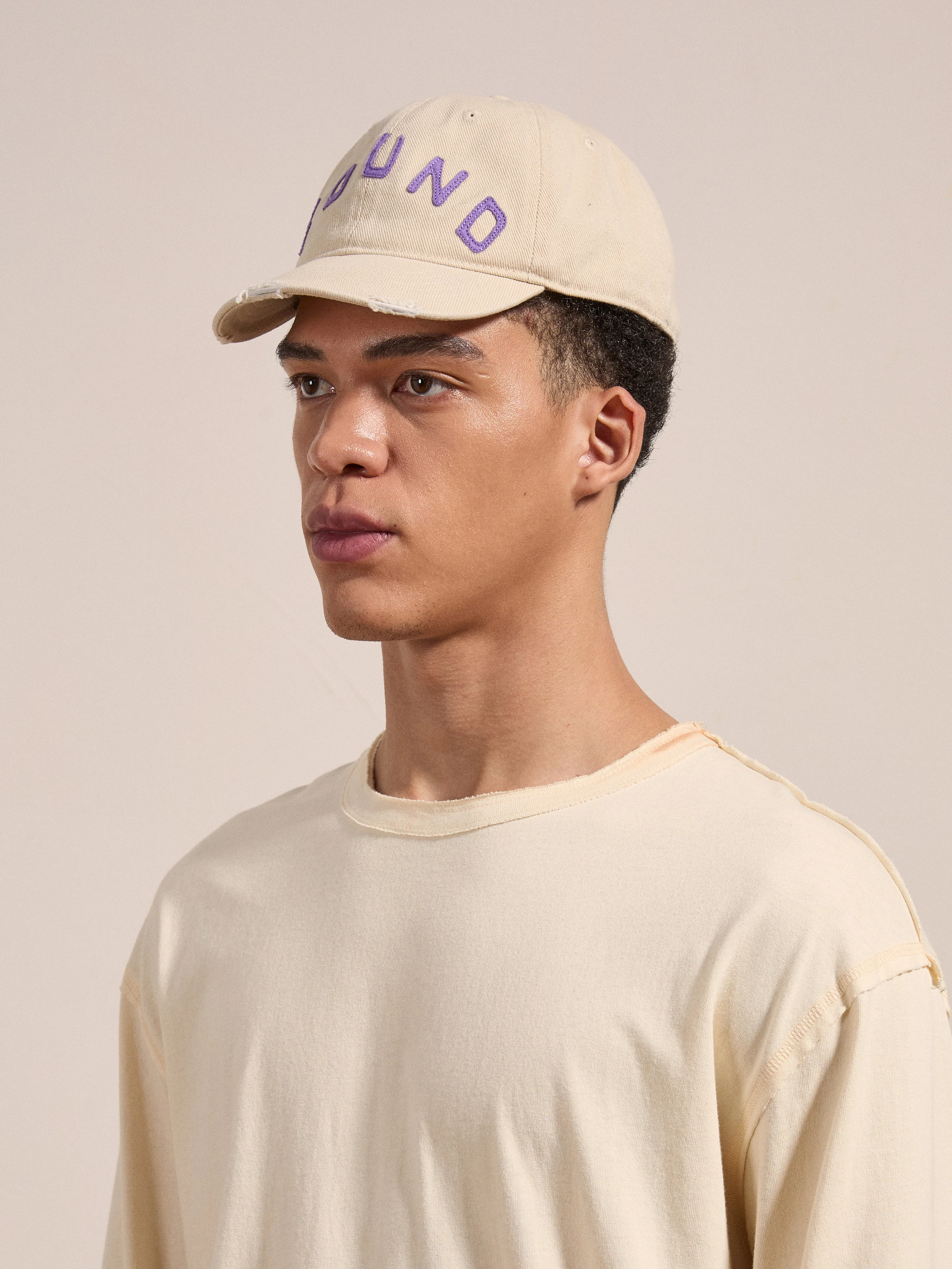Ivory Felt Patch Cap - Image 5