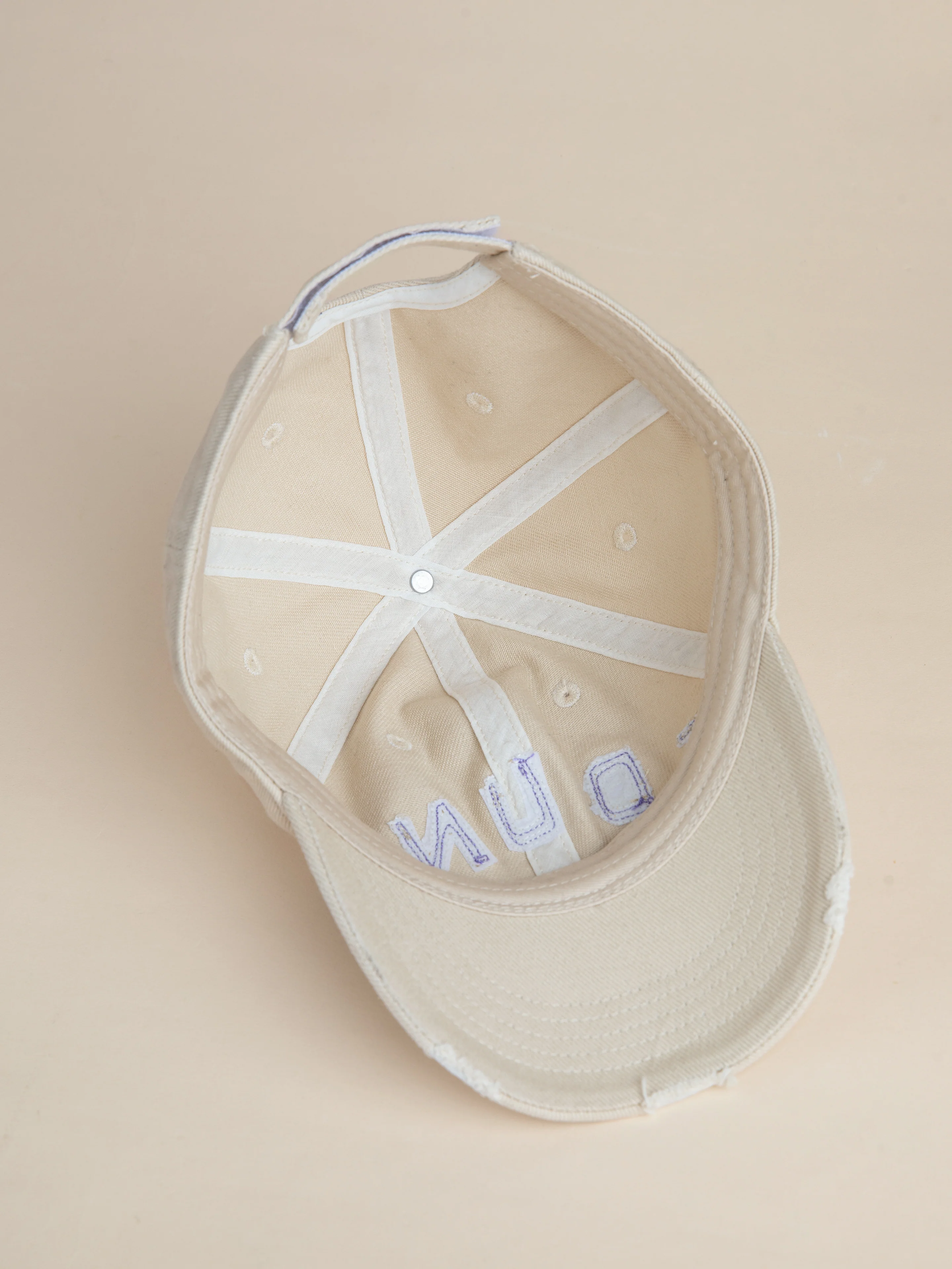 Ivory Felt Patch Cap - Image 9