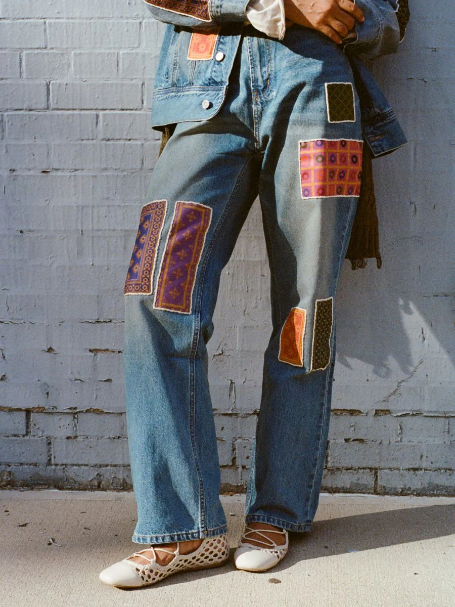 Kantha Patchwork Jeans - Image 4