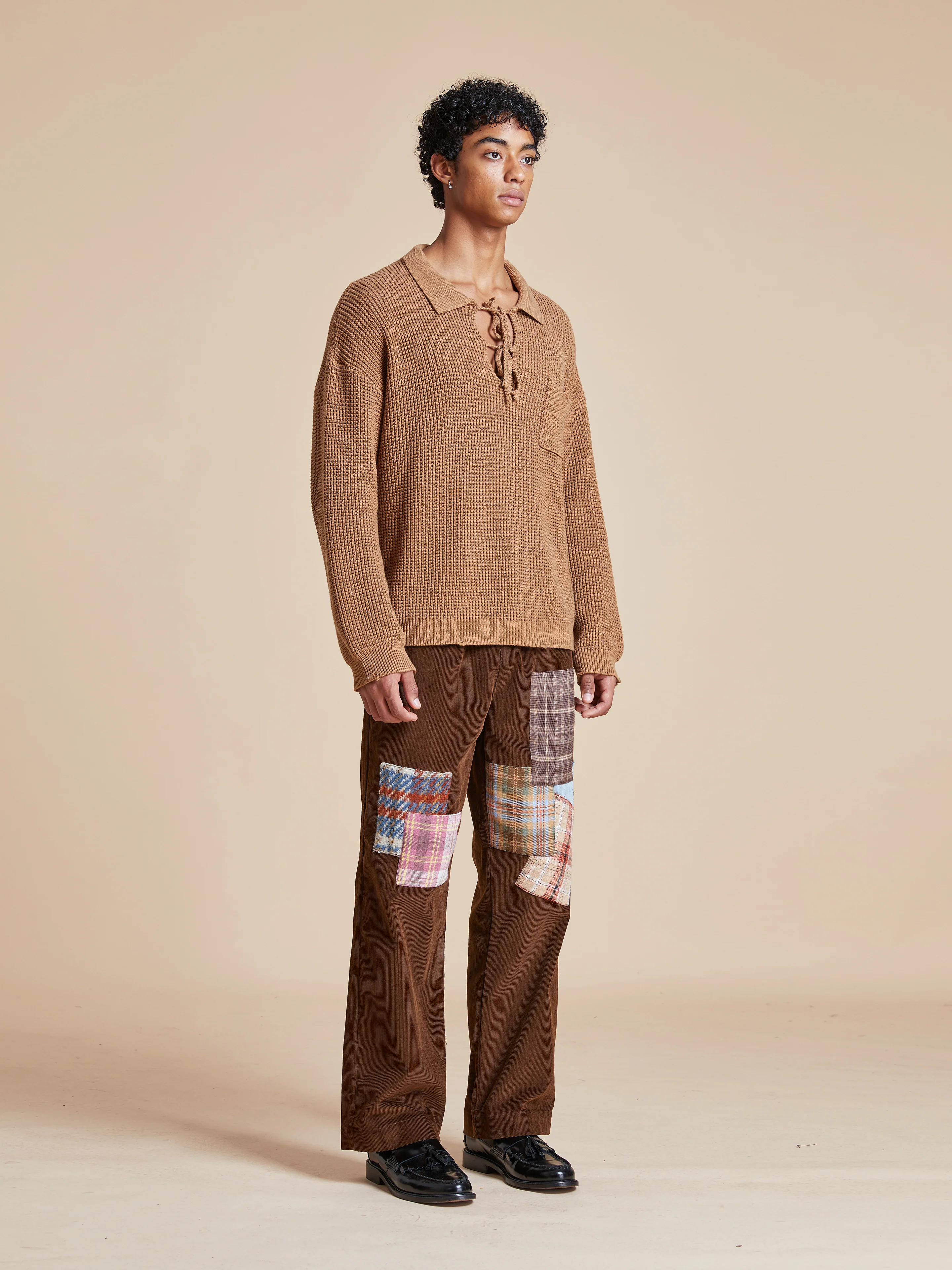 Tie-Collar Knit Sweater - Image 14